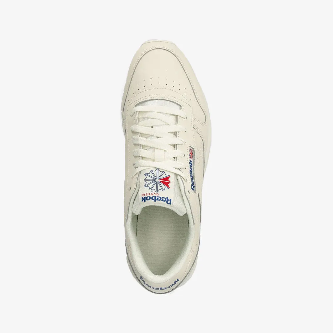 Shock Resistant Reebok | LEATHER { BEIGE