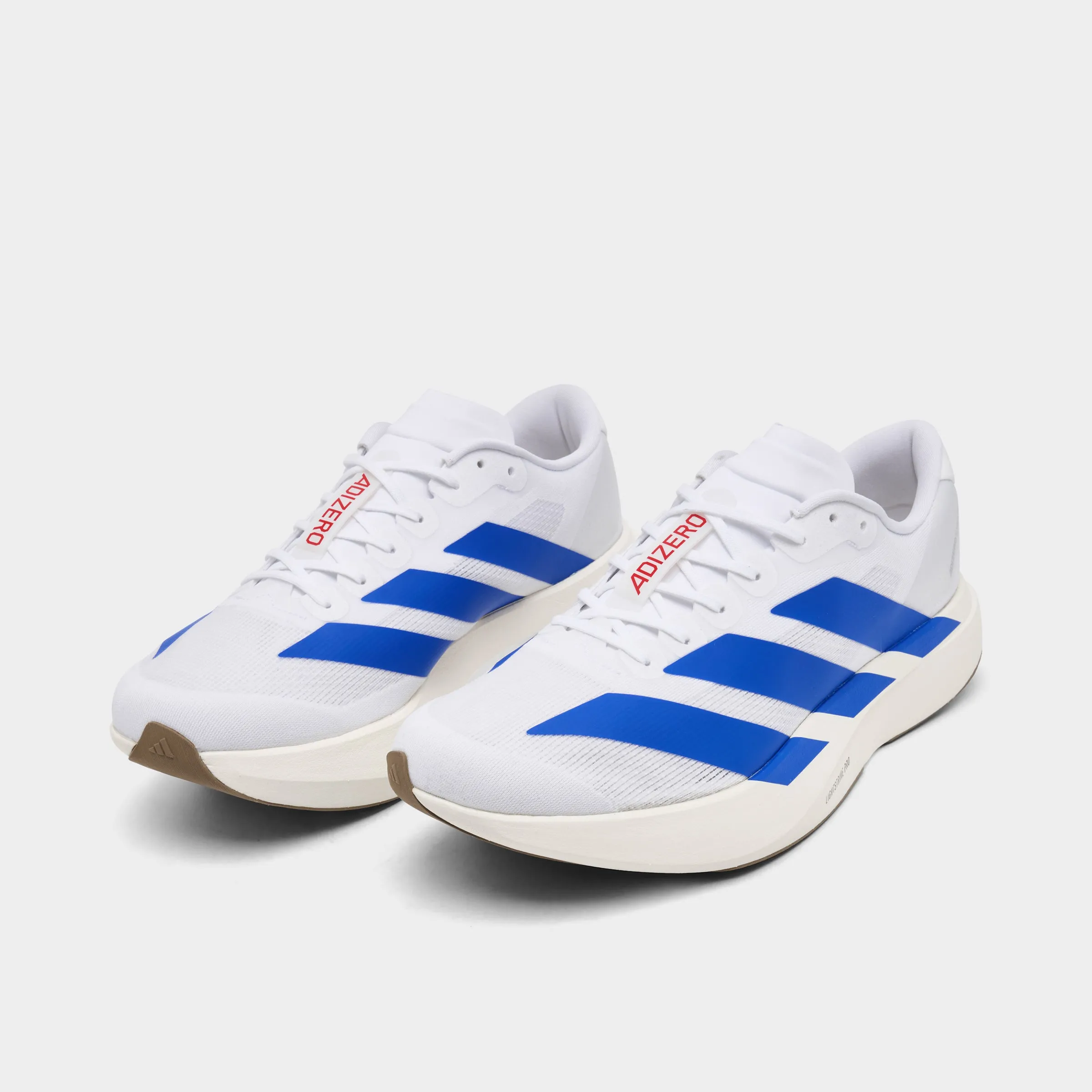 Wide toe box Ergonomic Last Shape adidas Adizero EVO SL White / Blue - Blue