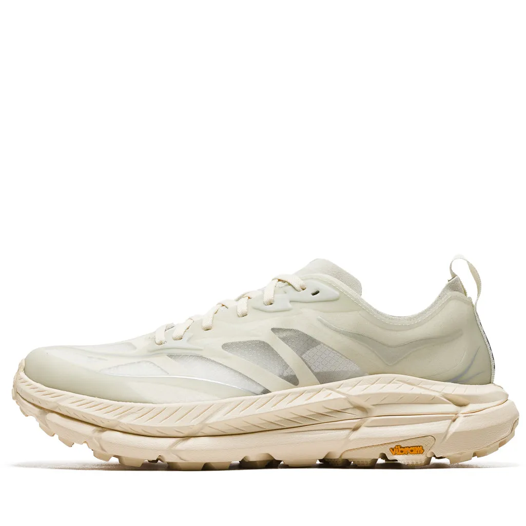 Hiking Light Hydrophobic Upper Material Hoka Mafate Speed 4 Lite - Truffle Salt/Vintage Yellow