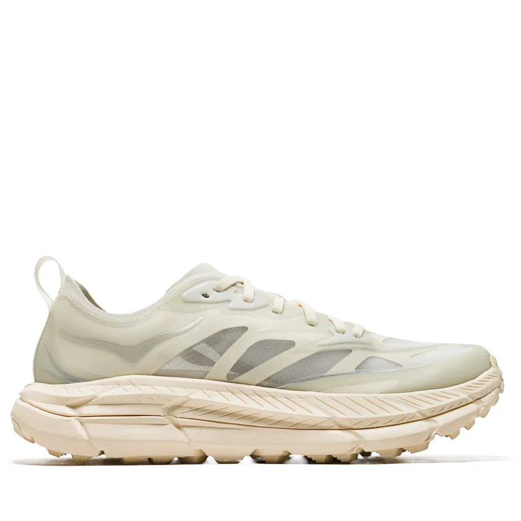 Hoka Mafate Speed 4 Lite - Truffle Salt/Vintage Yellow Energy Returning Foam Tensile Lacing