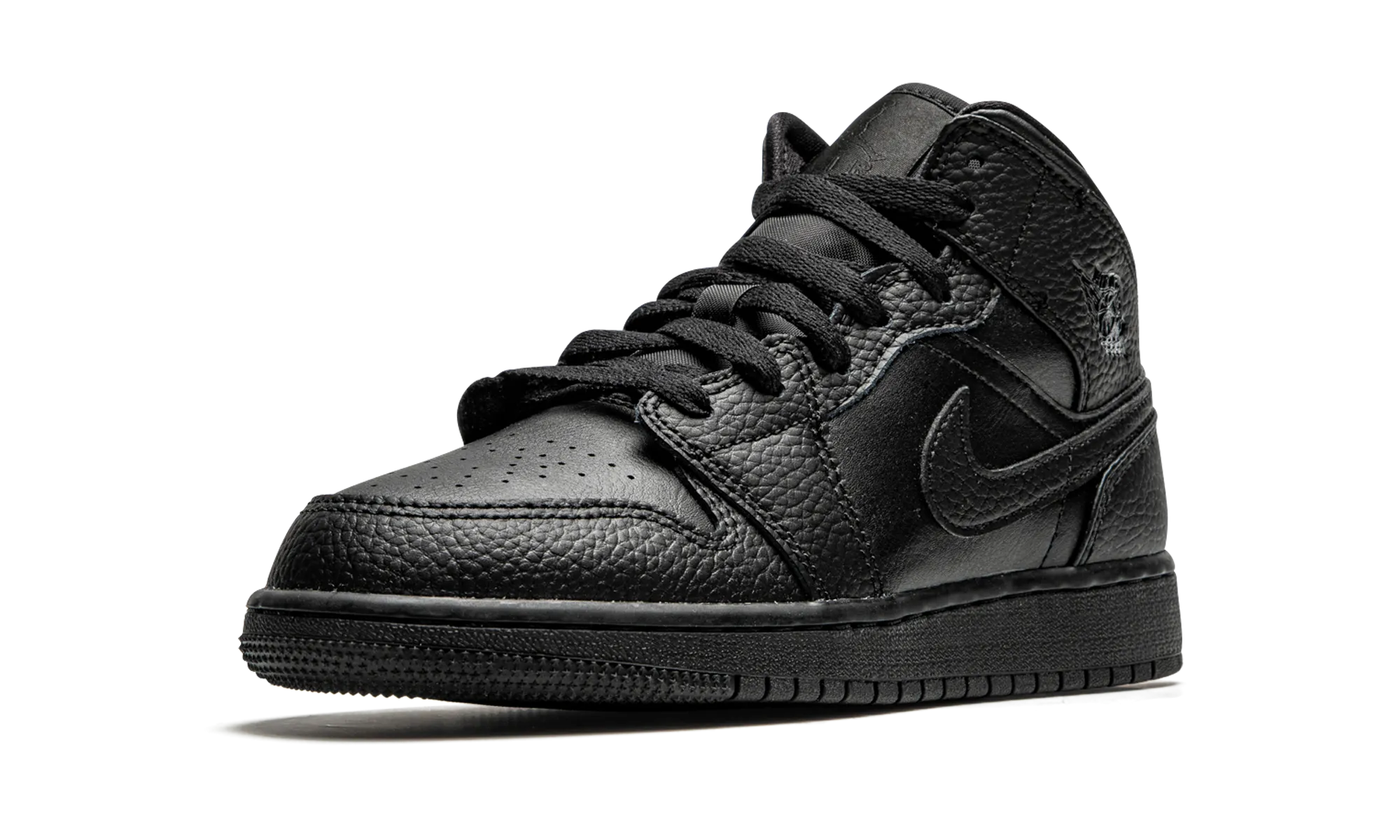 Ergonomic form Anti   Abrasion Air Jordan 1 Mid GS "Triple Black"