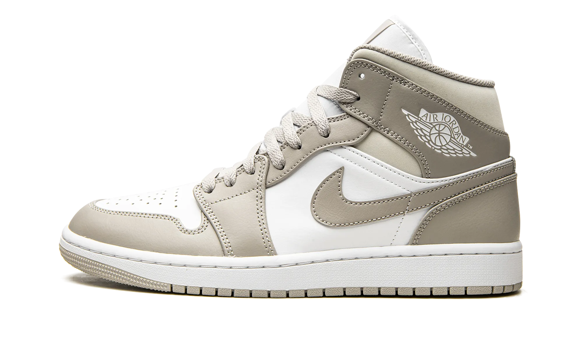 Every Step Air Jordan 1 Mid "Linen / College Grey"