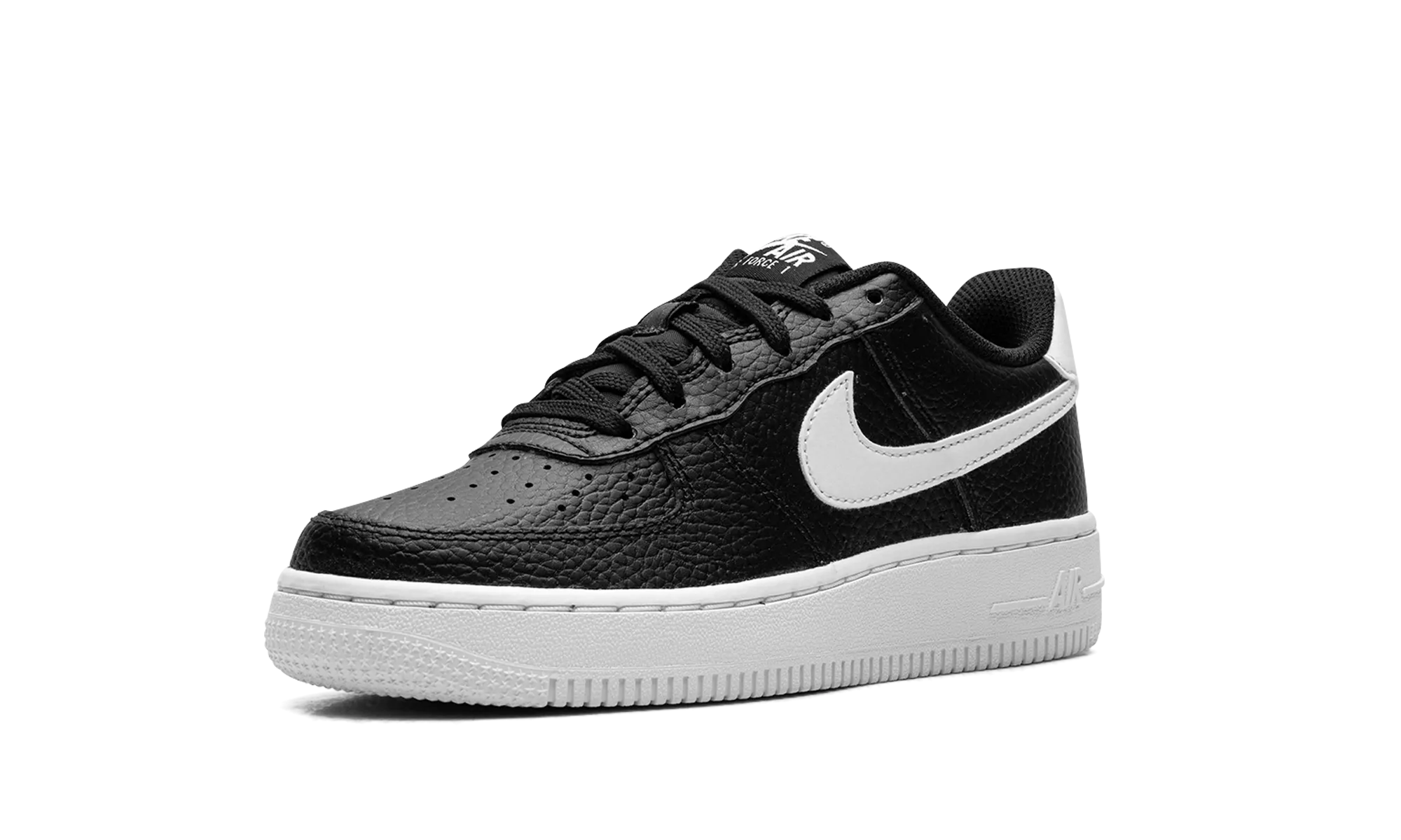Skateboard Ready Minimal Style Air Force 1 GS "Black / White"