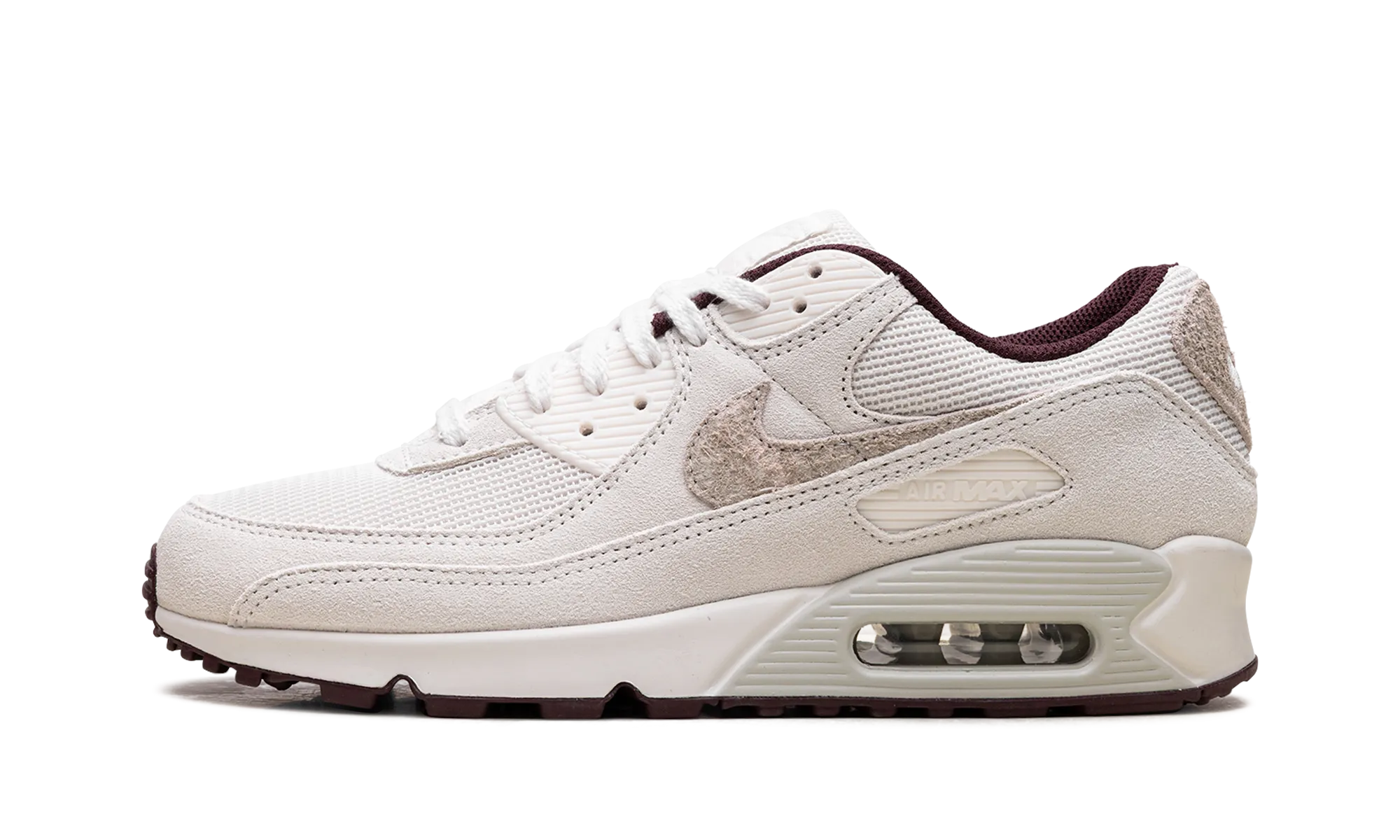 running for a sense of accomplishment suede - finish - design shoes Air Max 90 PRM "Sail Burgundy Crush"