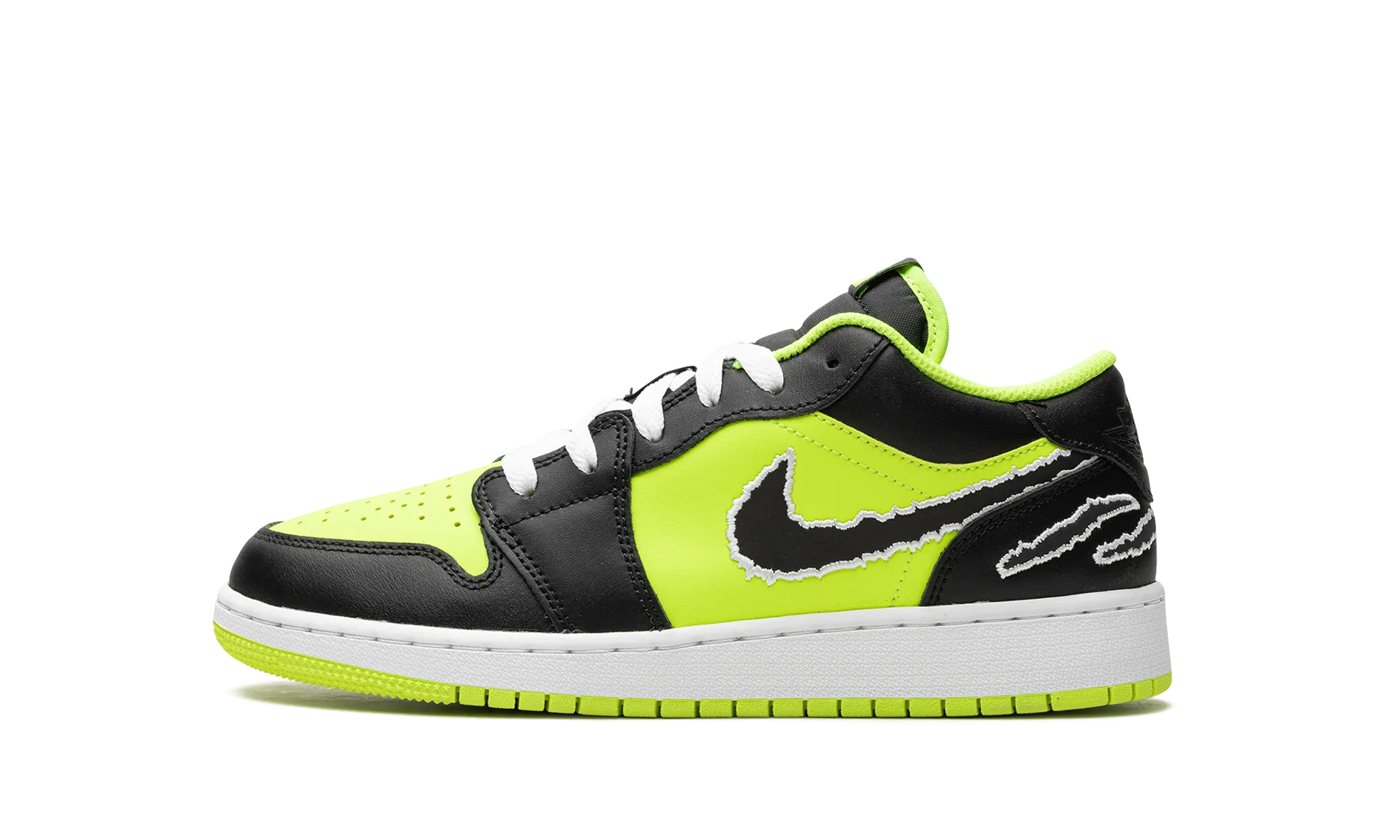 Adaptive Flex Grooves Air Flow Air Jordan 1 Low SE GS "Black Cat"