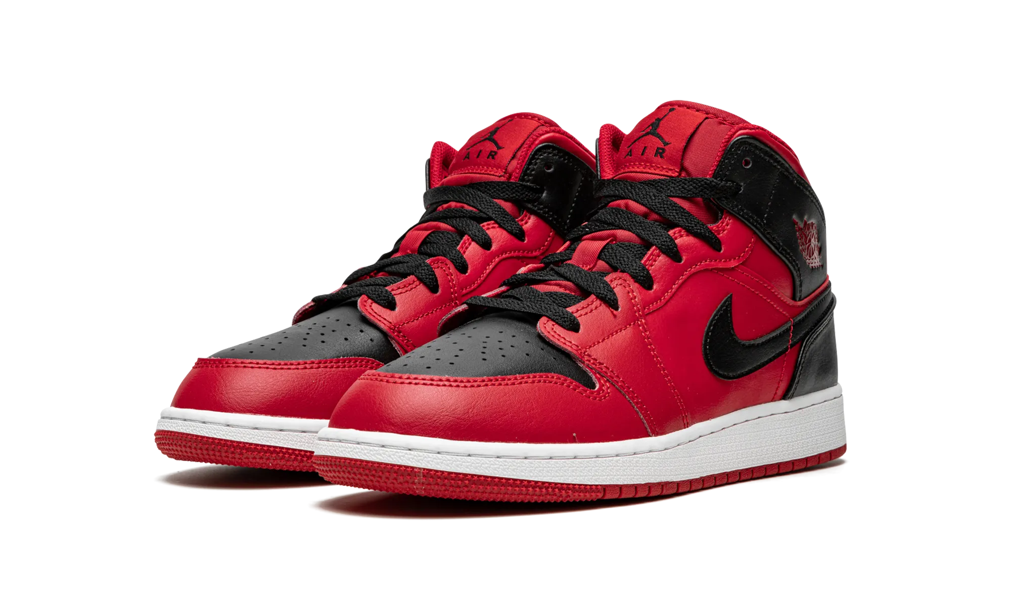 Vegan Material Option Padded Support Air Jordan 1 Mid GS "Reverse Bred"