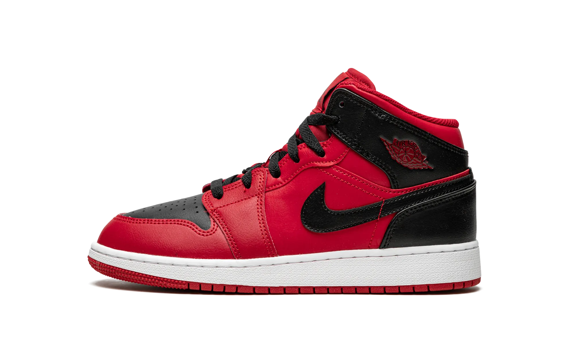 Air Jordan 1 Mid GS "Reverse Bred" Velcro Closure