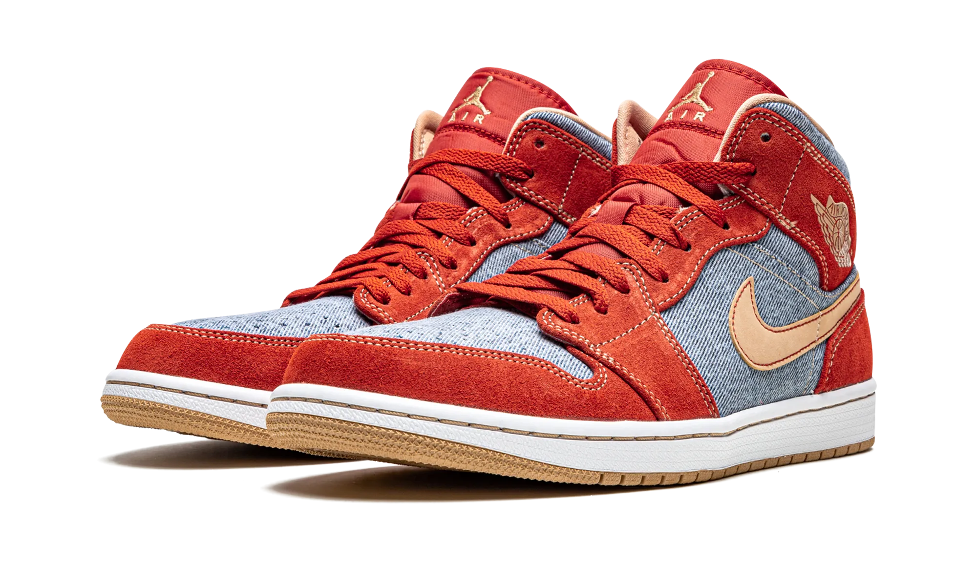 Contemporary ease Air Jordan 1 Mid SE "Denim Red Suede"
