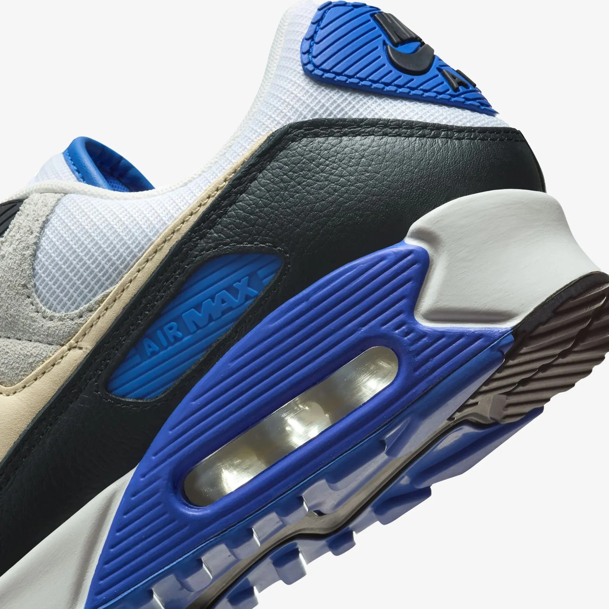 Energy Return Tech Fresh Walk NIKE | AIR MAX 90 PREMIUM { WHITE/KHAKI-RACER BLUE-BLACK
