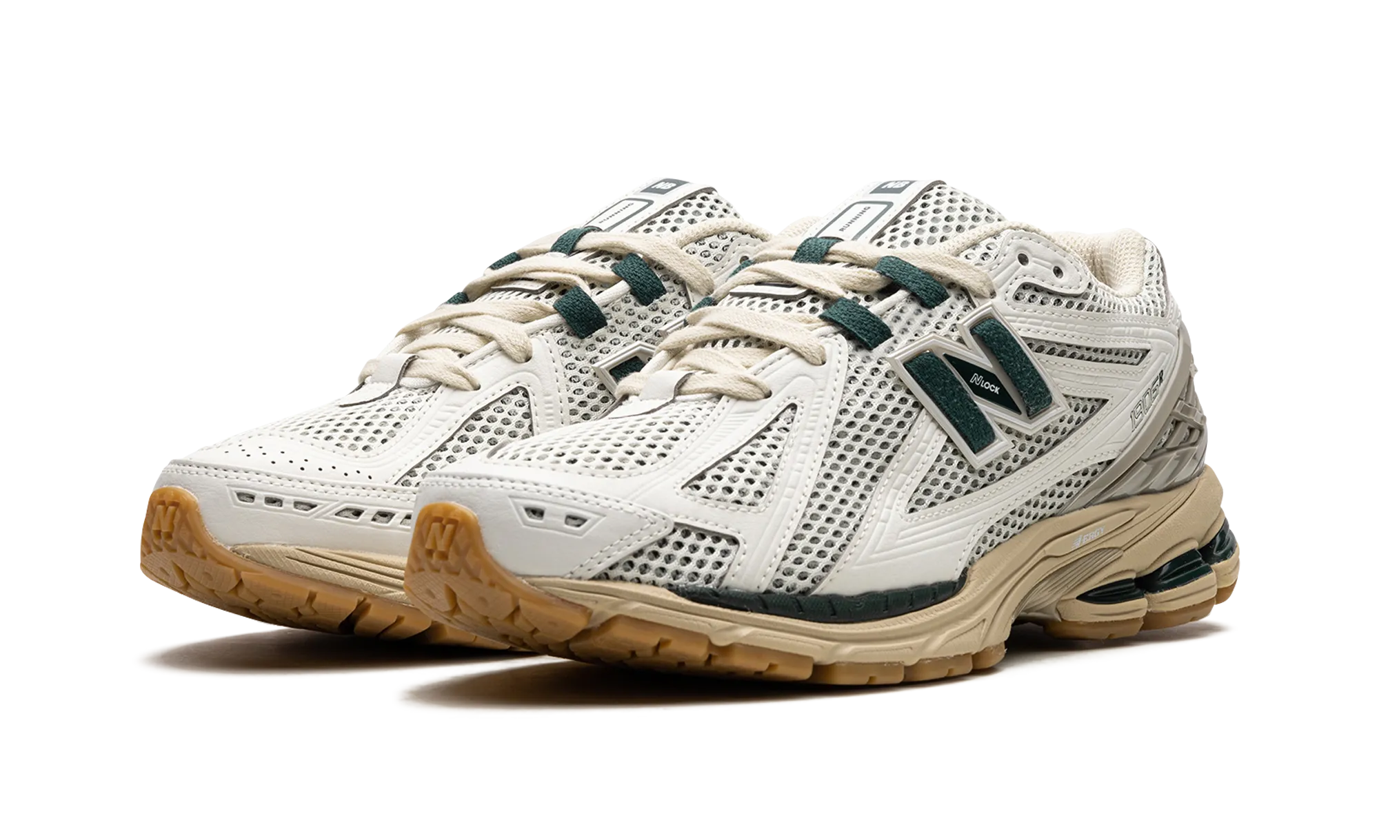 fixed - insole - feature shoes anaerobic exercise shoes 1906R "White Green Cream"