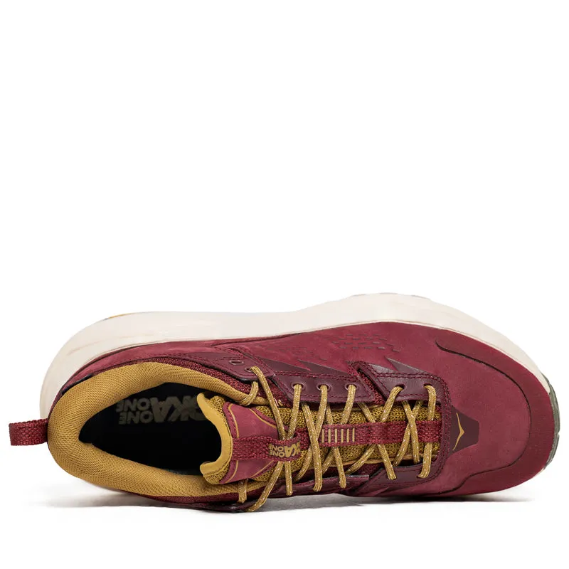 Hoka Kaha Low GORE-TEX TP - Varsity Burgundy/Alabaster Lace Up Closure Systems Waterproof Lining