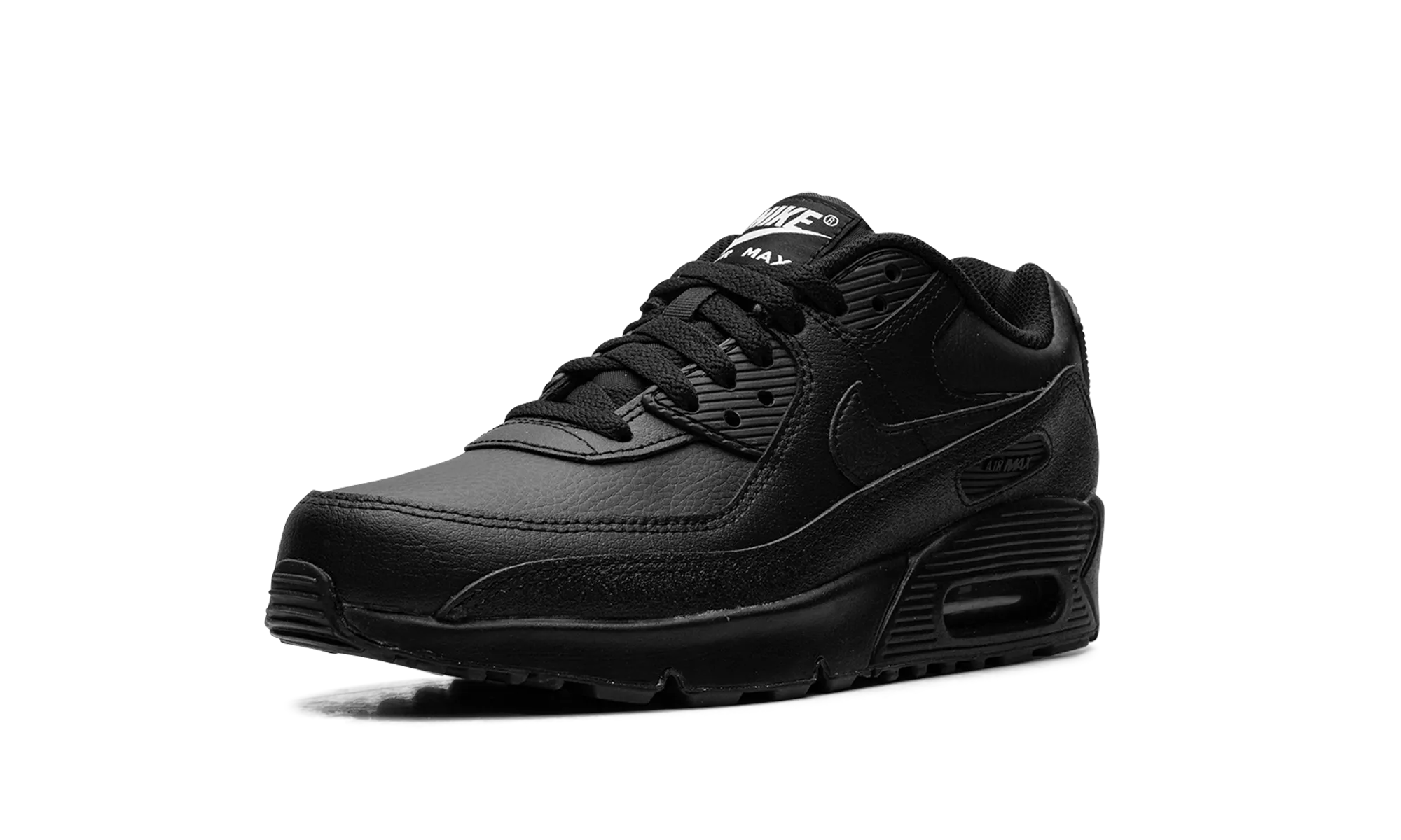Traction pattern casual running footwear Air Max 90 GS "Triple Black"