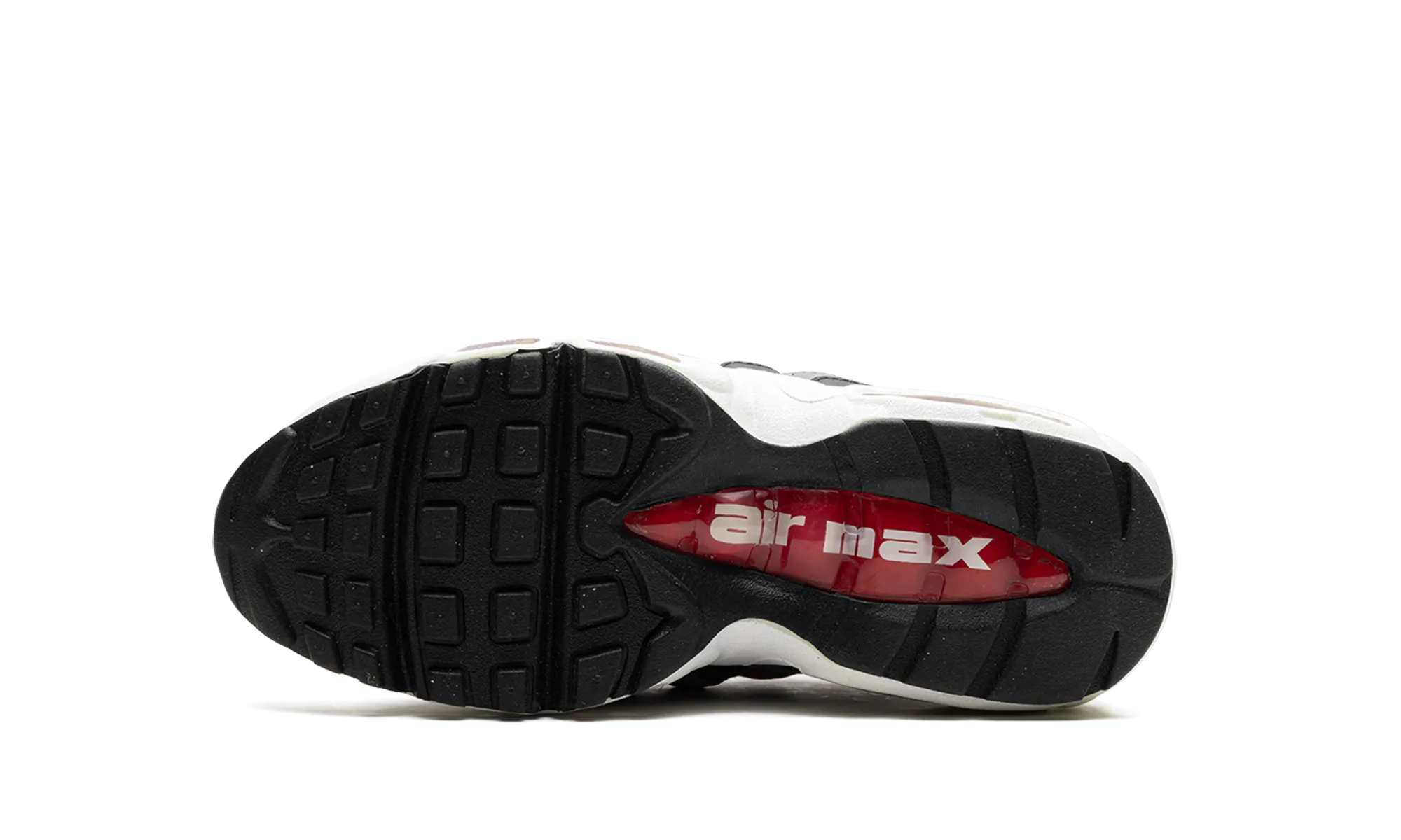 flat - footed running shoes Air Max 95 Recraft GS "Black Varsity Red"