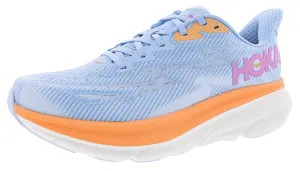 synthetic - lining shoes tear - resistant shoes Hoka Clifton 9 Women's Wide Width Cushioned Running Shoes