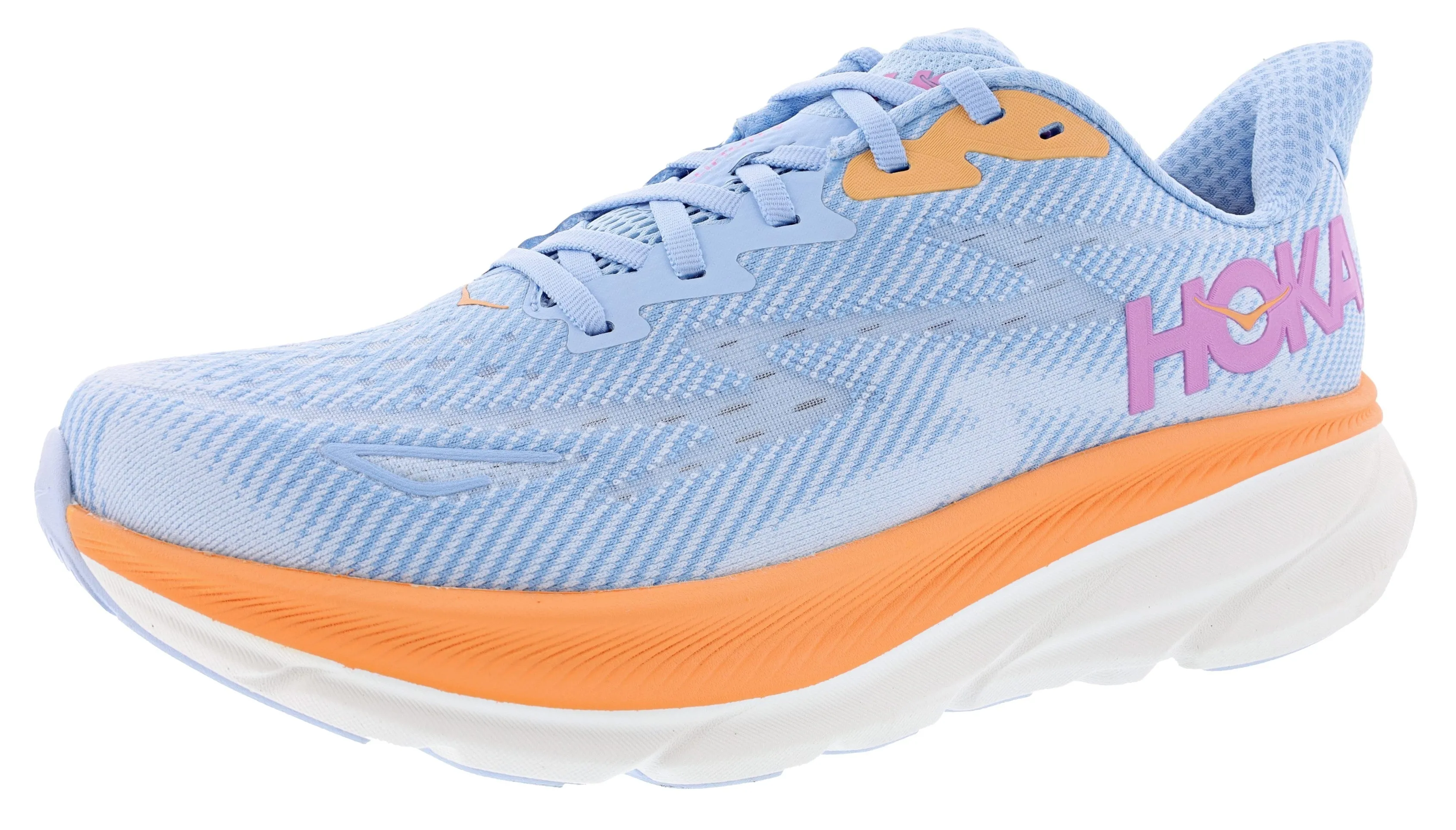 versatile - use - adaptability shoes Lace Up Hoka Clifton 9 Women's Wide Width Cushioned Running Shoes
