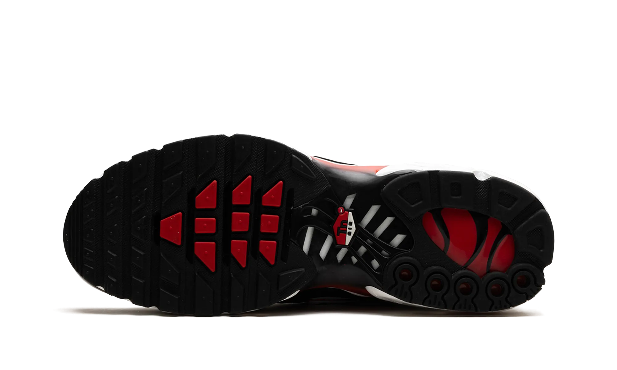 Air Max Plus "Black White University Red" Cushion Support evening run