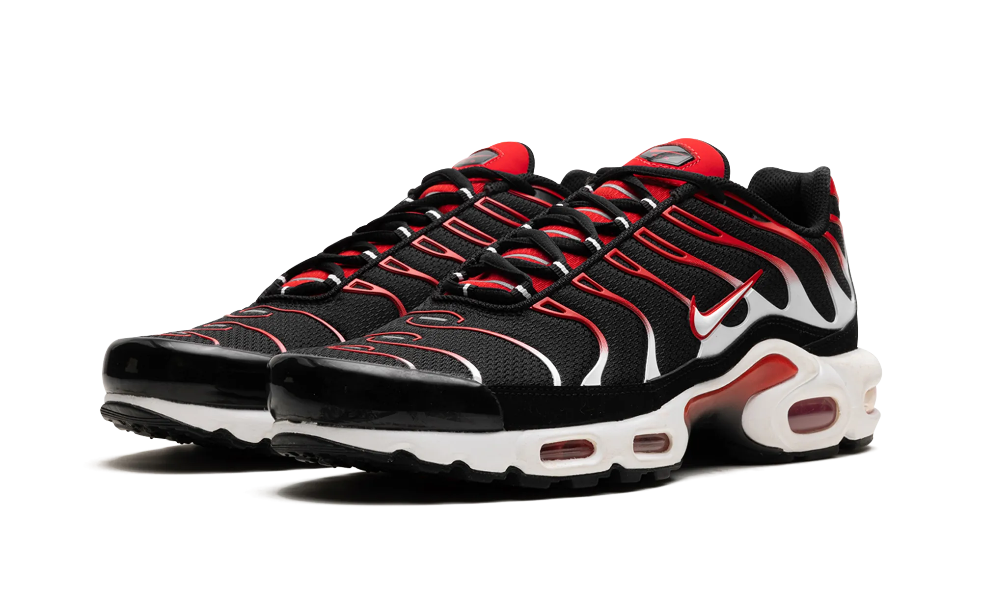 Air Max Plus "Black White University Red" adventure running shoes