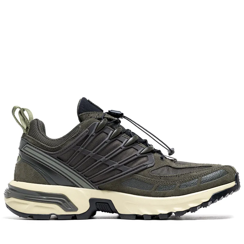 Salomon ACS Pro Leather - Peat/Deep Lichen Green Snug Heel Lock Fit