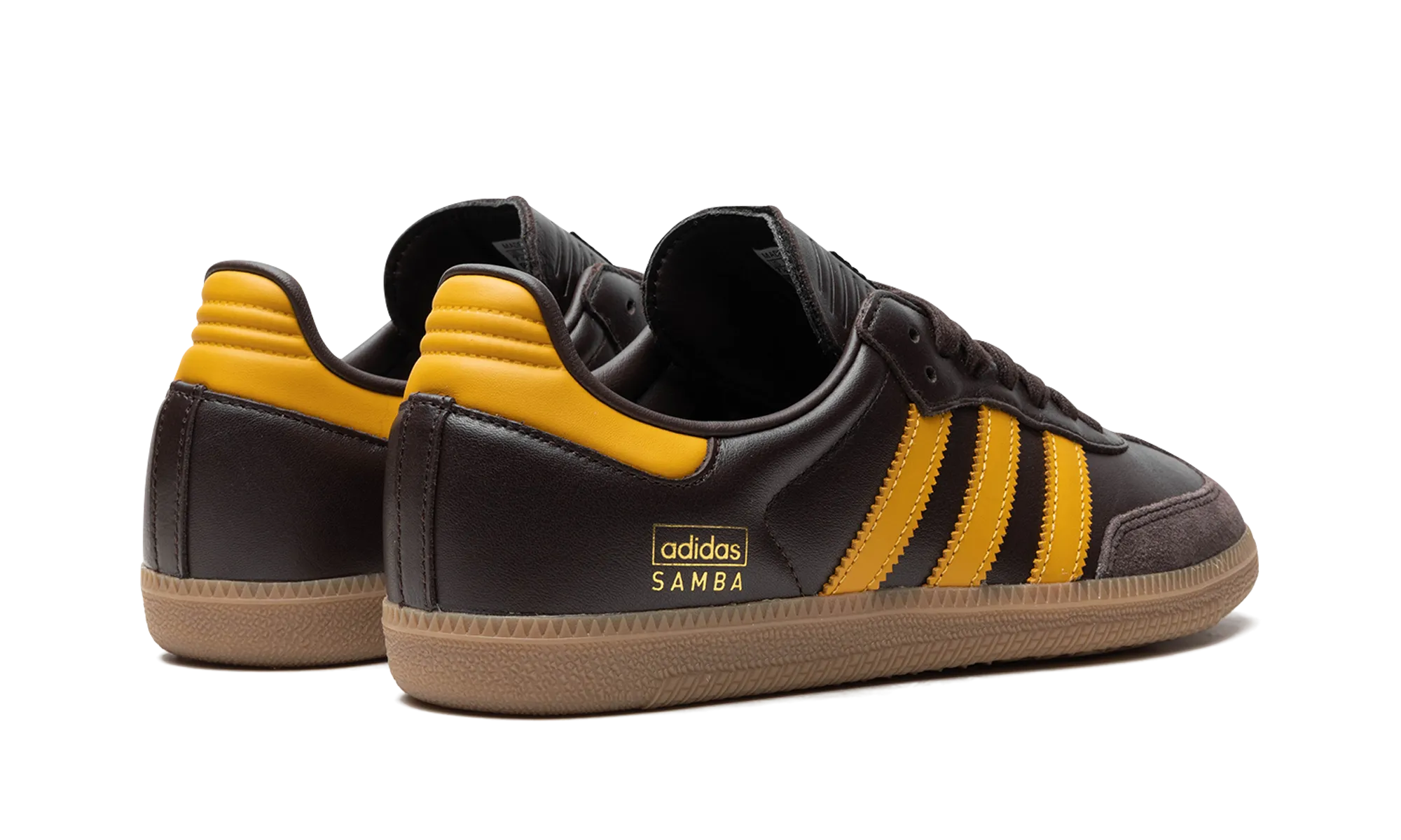 Samba OG "Dark Brown Preloved Yellow" Logo Bold Long Day