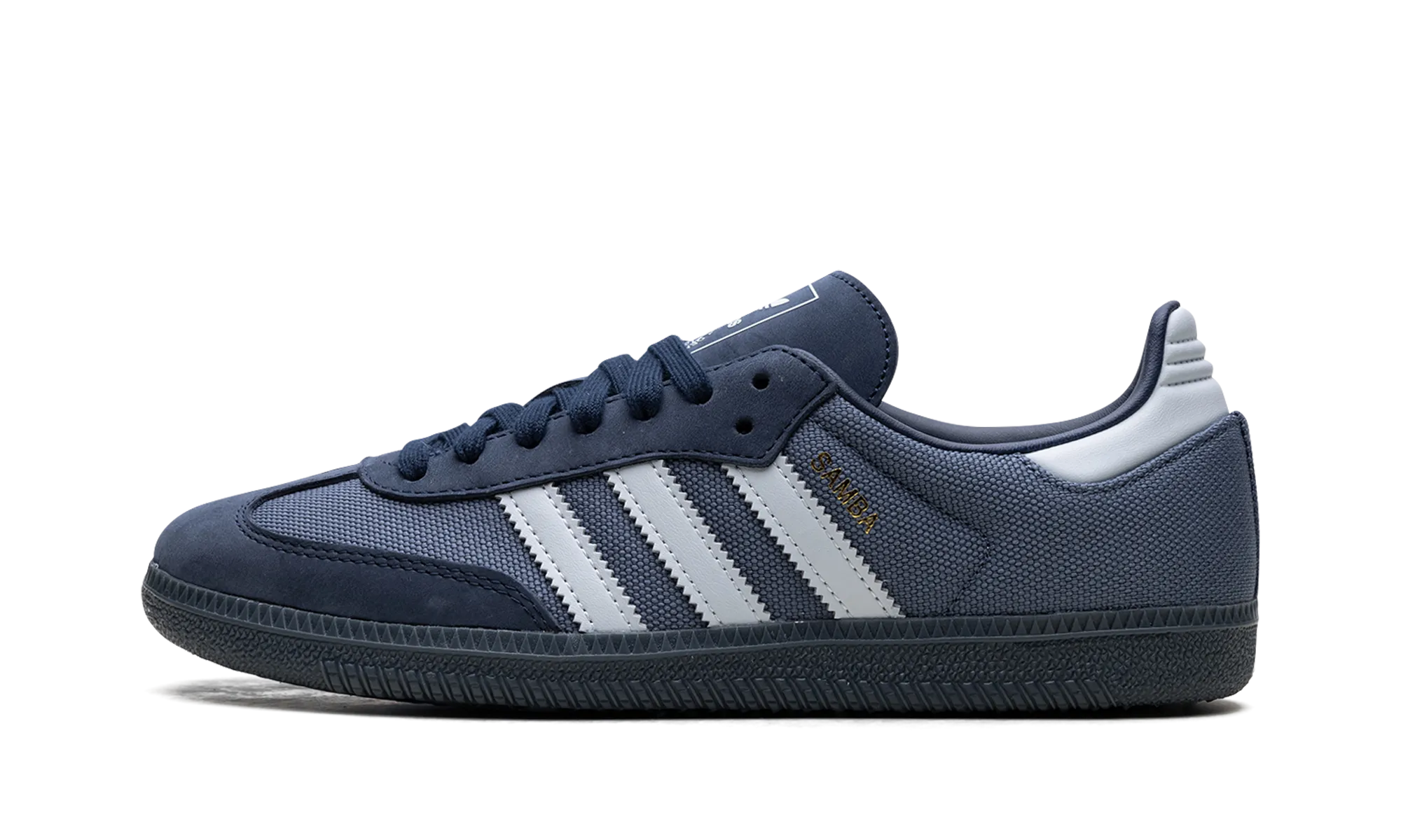Samba OG "Preloved Ink Halo Blue" outfit pairing Rubber   sole