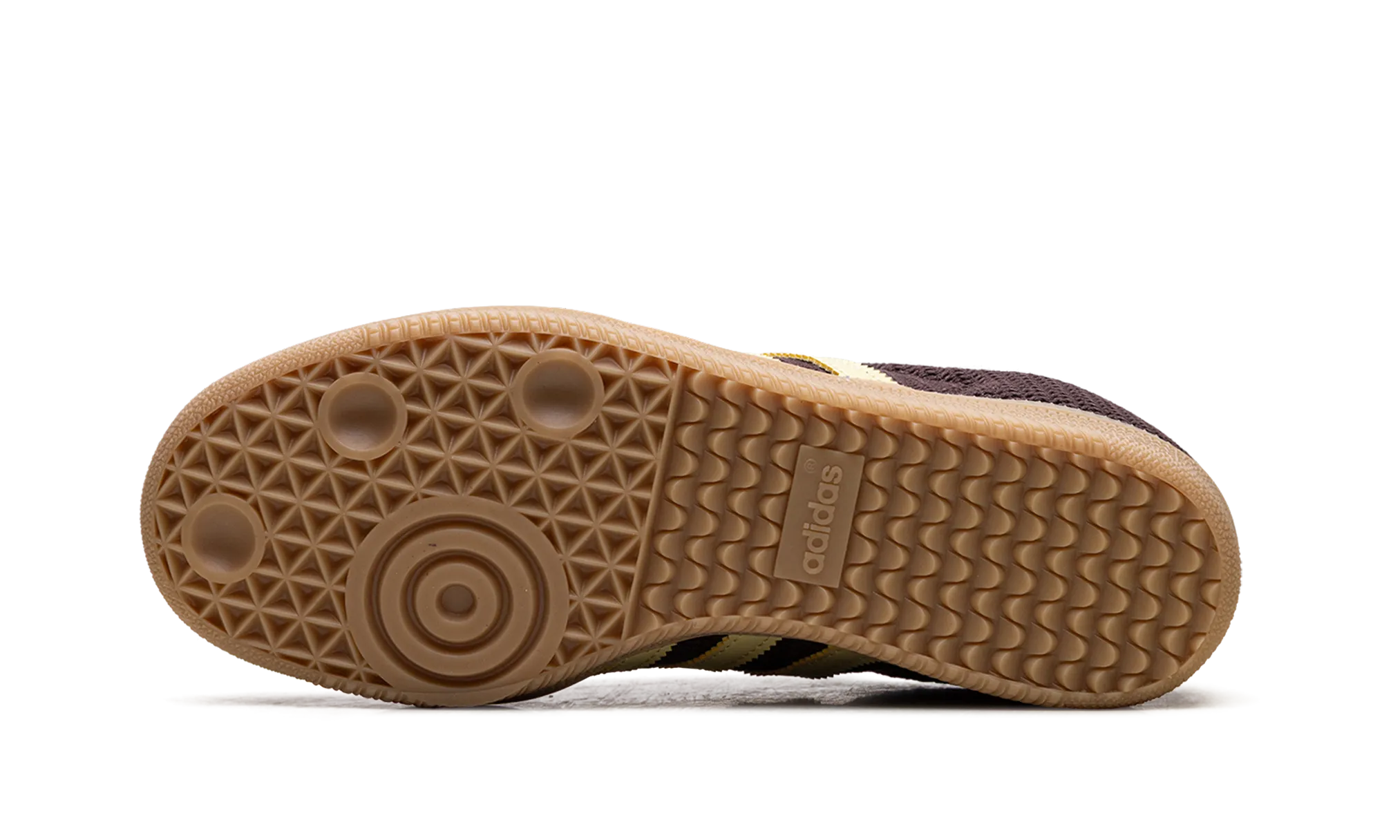 LeatherMaterial workout shoes Samba OG WMNS "Shadow Brown Powder Yellow"