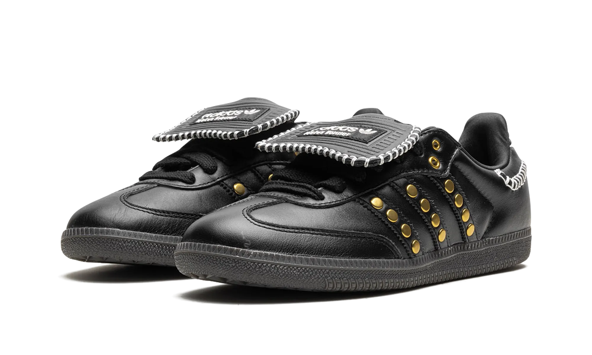 Samba "Wales Bonner - Studded Pack - Black" outdoor chill Stretchable Upper
