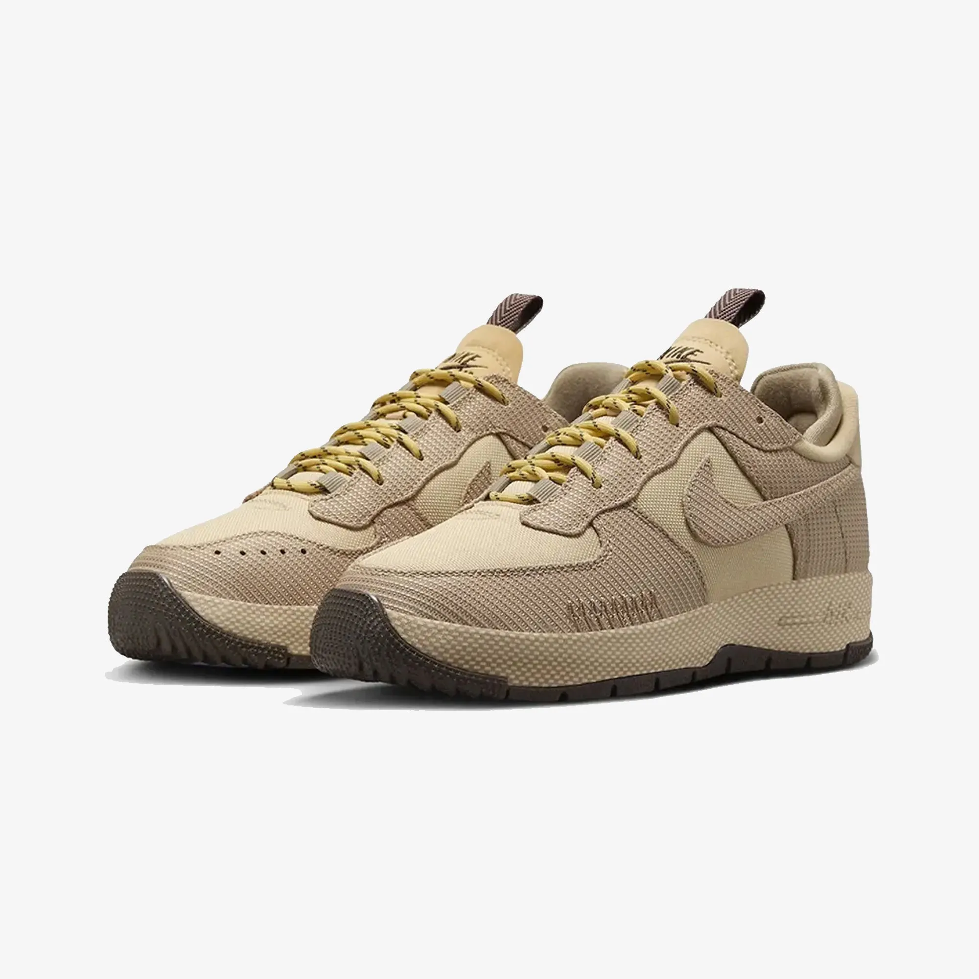 Nike | AIR FORCE 1 WILD  { SESAME/SESAME-BAROQUE BROWN-KHAKI Breathable Form