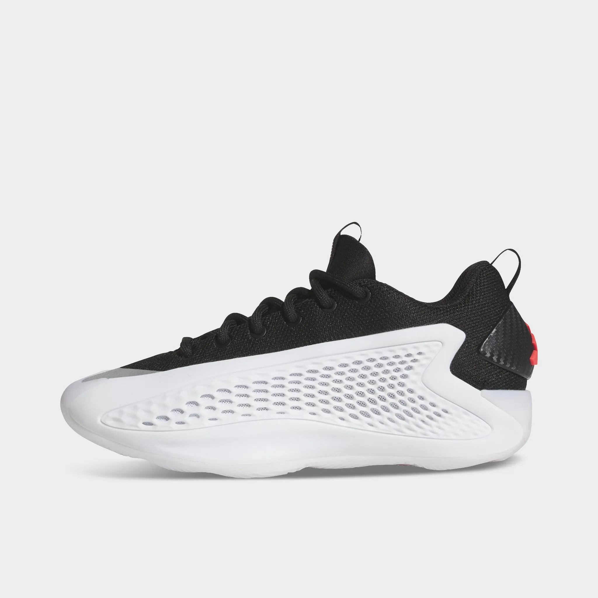 adidas Juniors' Anthony Edwards 1 Low White / Black - Red Sculpted durability Daily Use