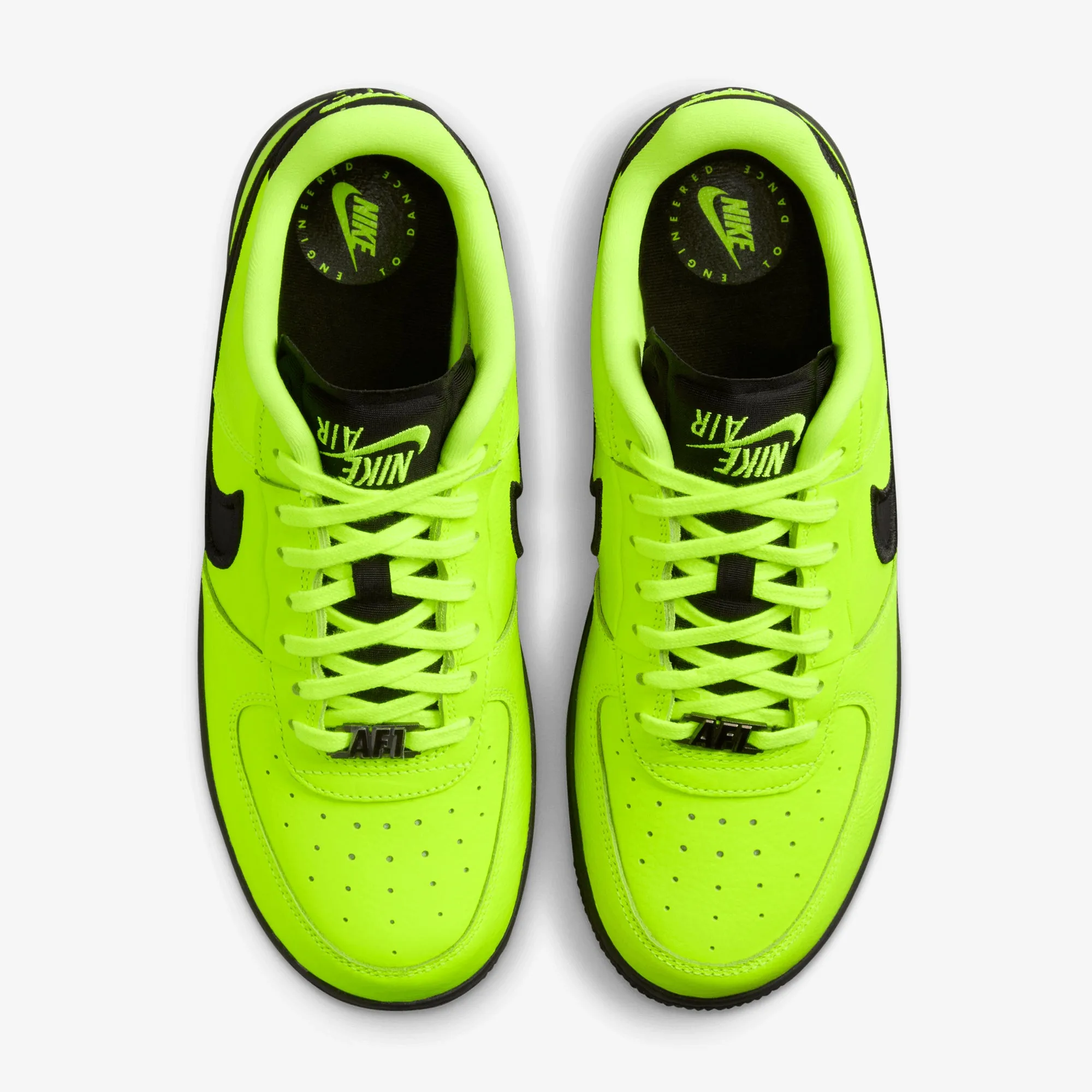 NIKE | AIRFORCE 1 DANCE { VOLT/BLACK-GUNMETAL FlatSole