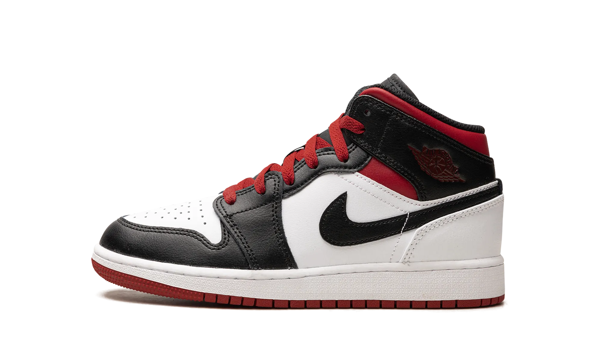Air Jordan 1 Mid GS "Gym Red Black Toe" Walking Friendly Foldable Design
