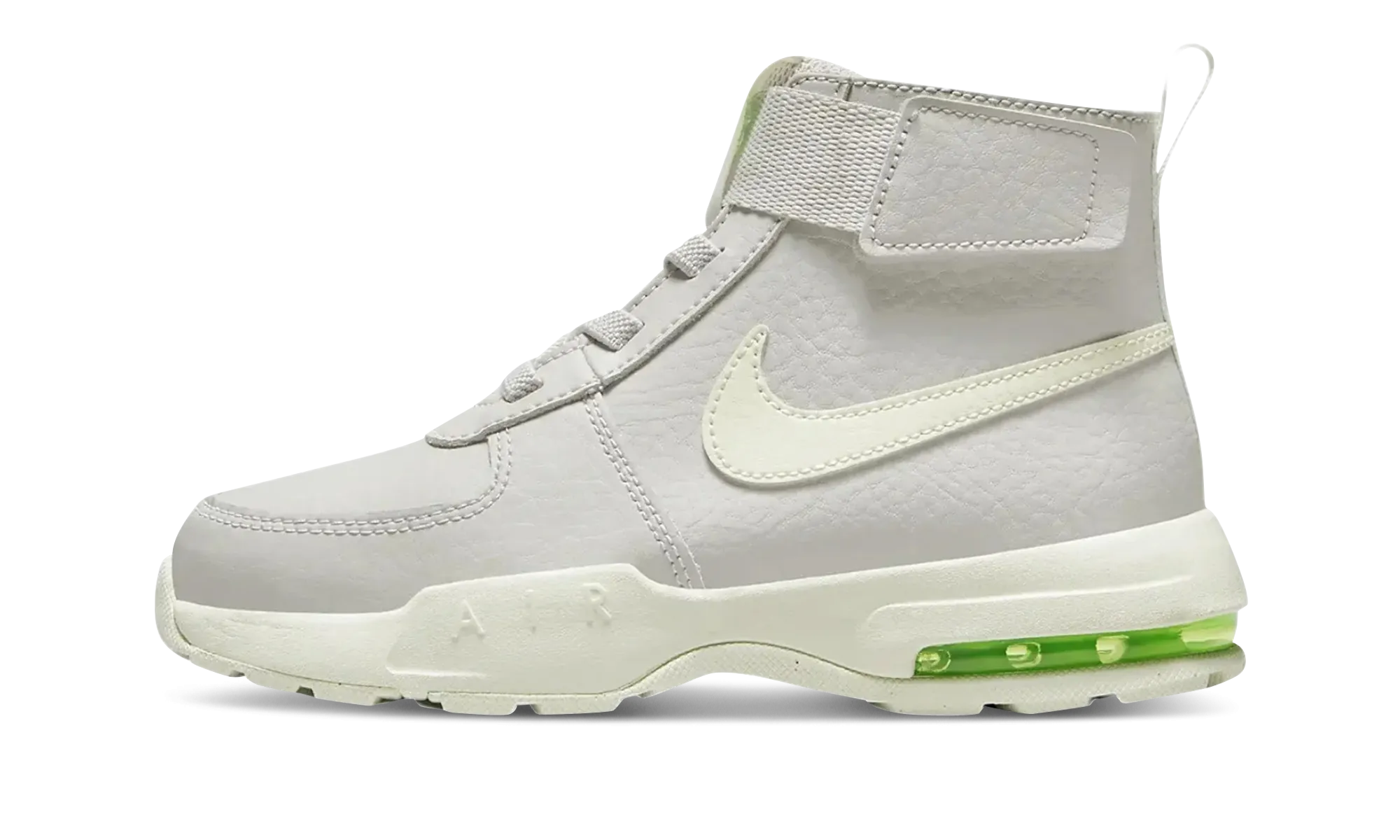 Air Max Goaterra 2 GS "LIGHT IRON ORE" running in an iconic bridge area shoes