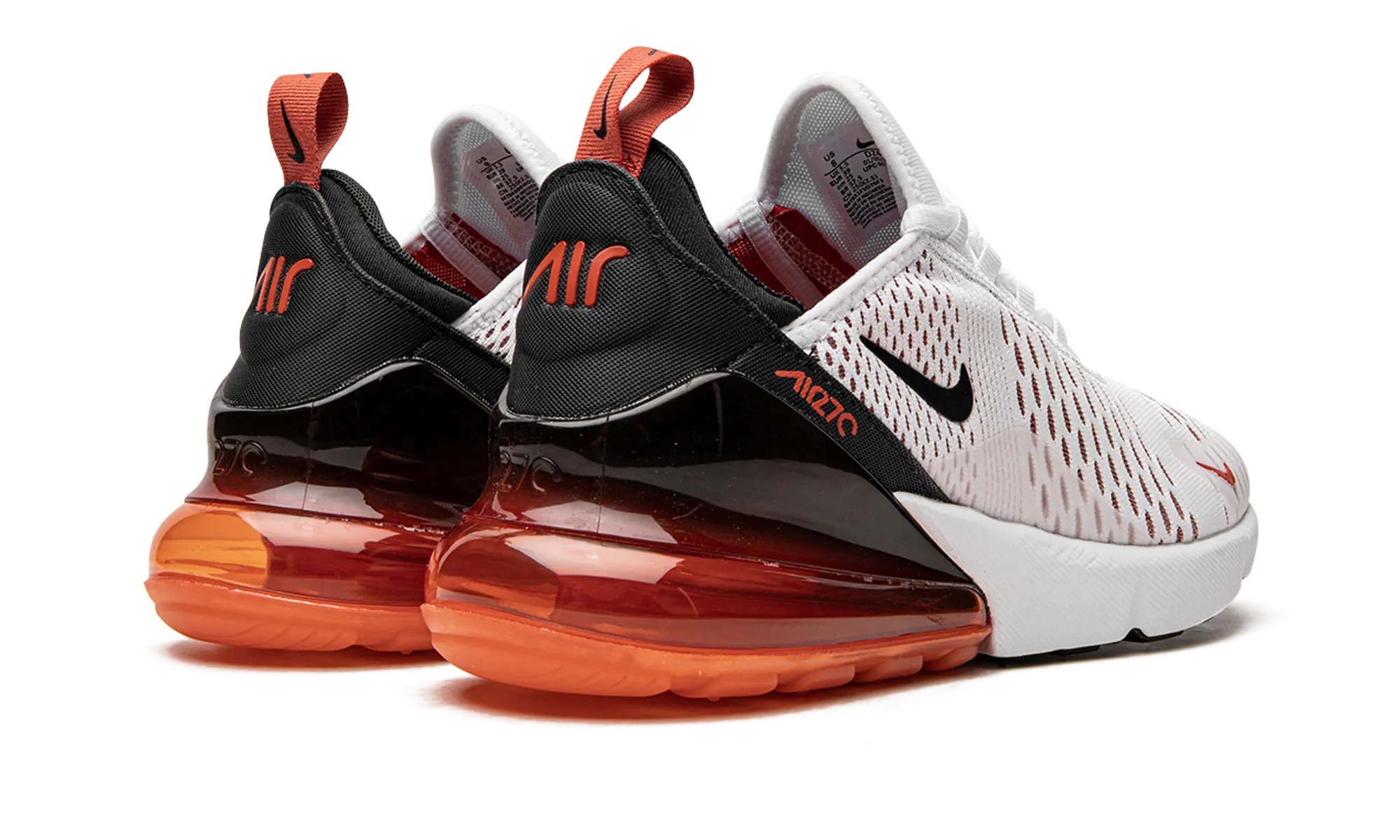 AIR MAX 270 MNS WMNS "White / Mantra Orange" suitable for workouts ground - feel - feature shoes