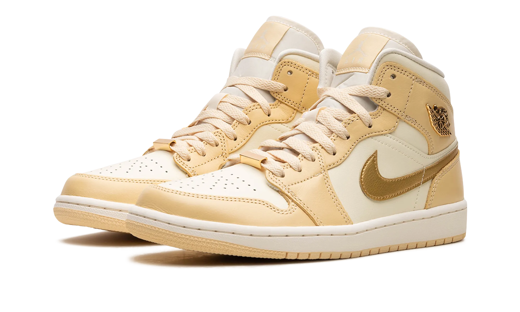 AIR JORDAN 1 MID WMNS "Pale Vanilla" Anti   Slip Breathable surface