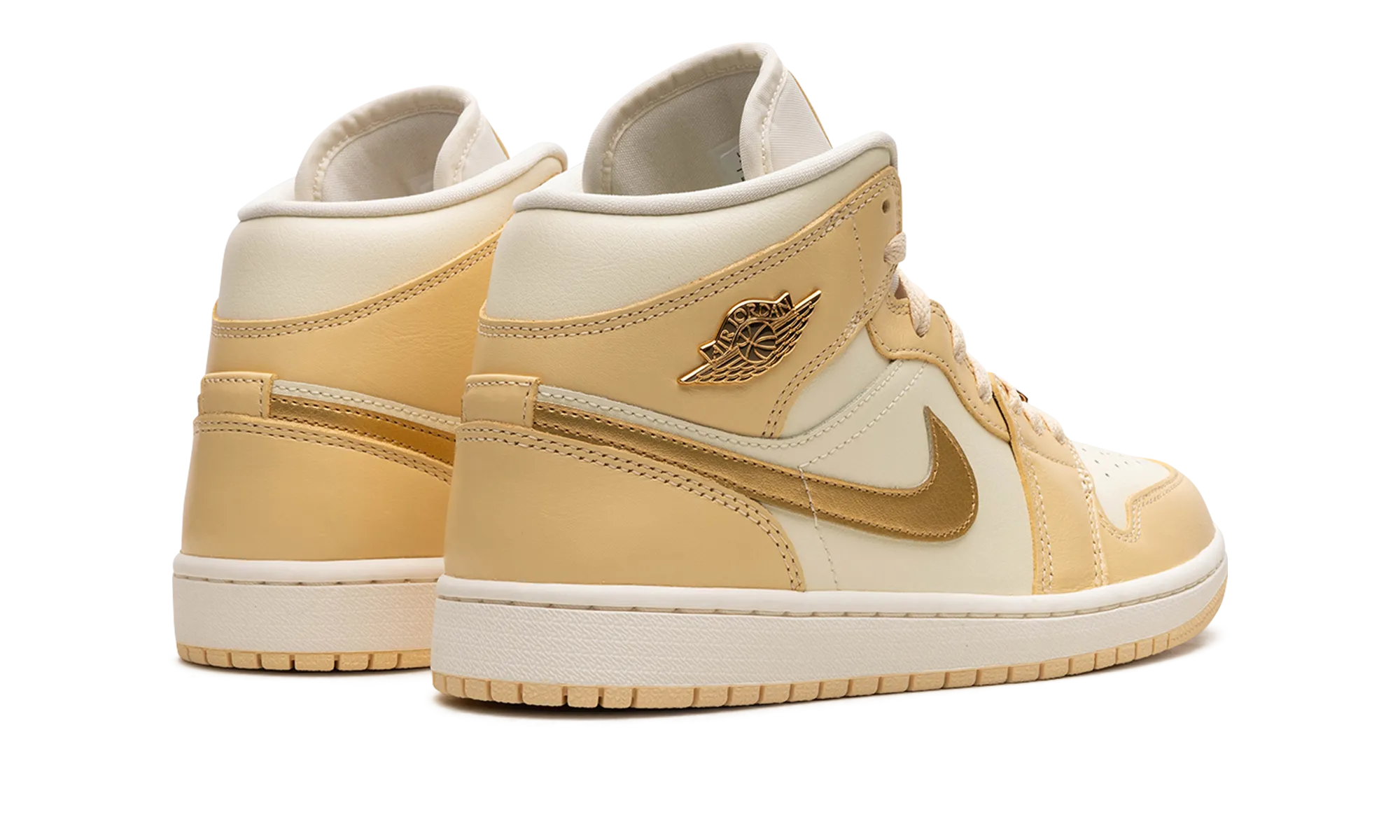 AIR JORDAN 1 MID WMNS "Pale Vanilla" Elastic Material