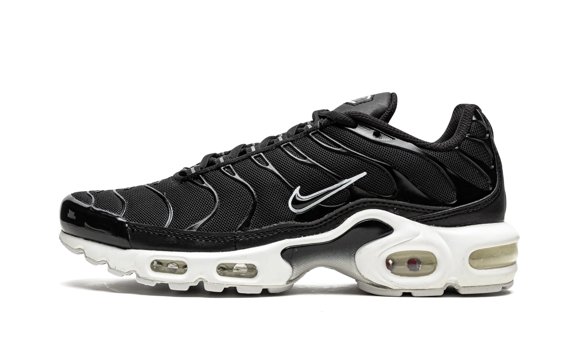 AIR MAX PLUS MNS WMNS "Black / White" pattern Weekend Wear