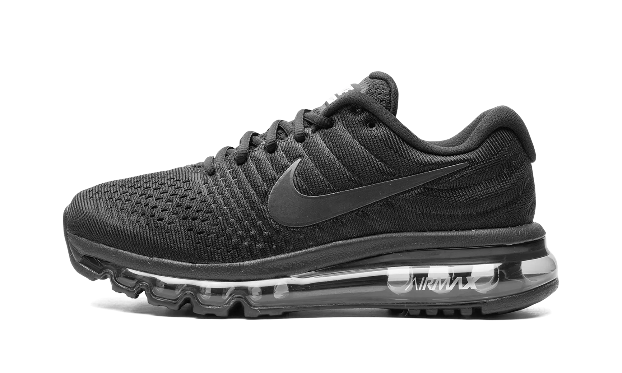 Air Max 2017 WMNS "Triple Black" smooth - sole shoes Stable Heel