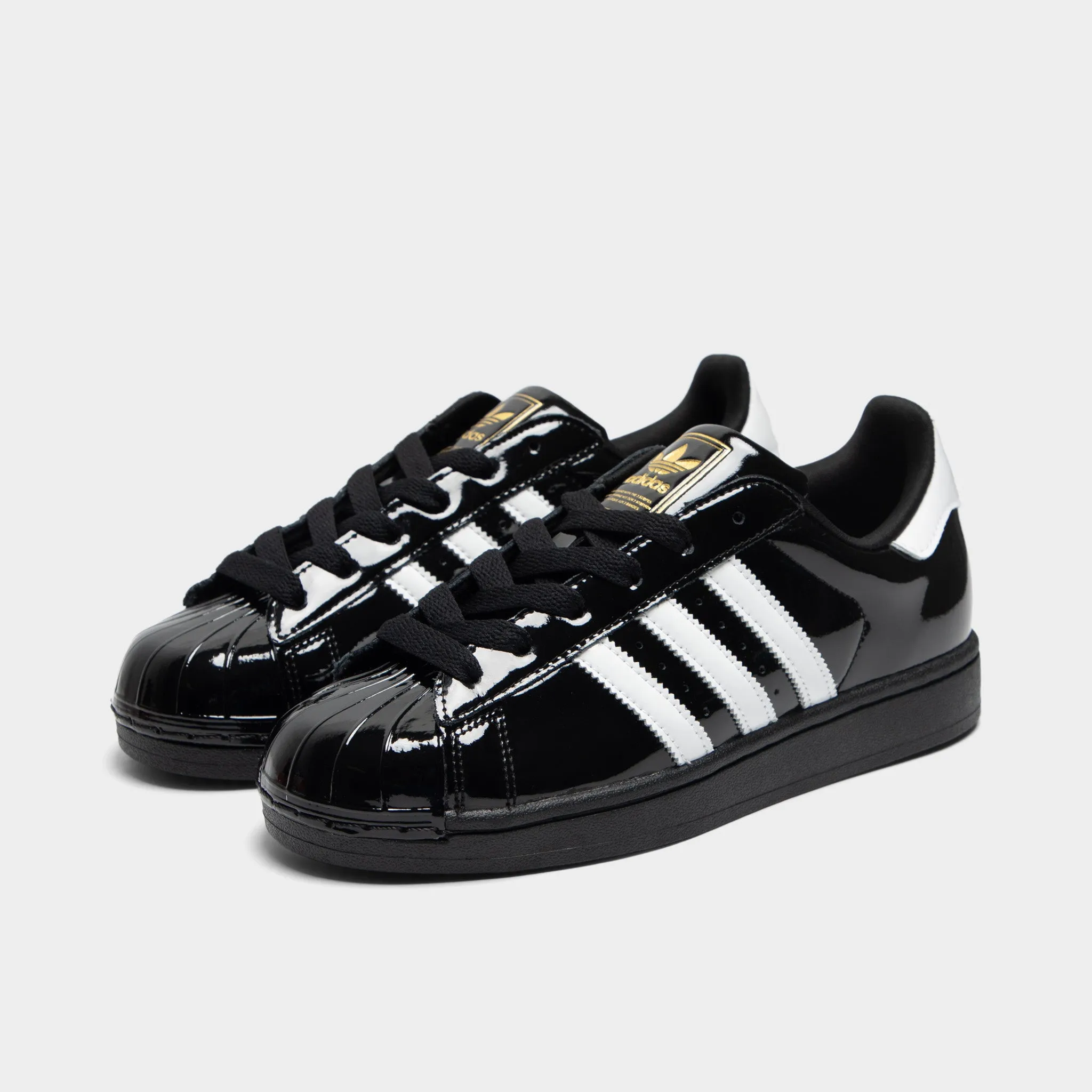 synthetic leather adidas Women's Superstar II Core Black / White - Gold Metallic