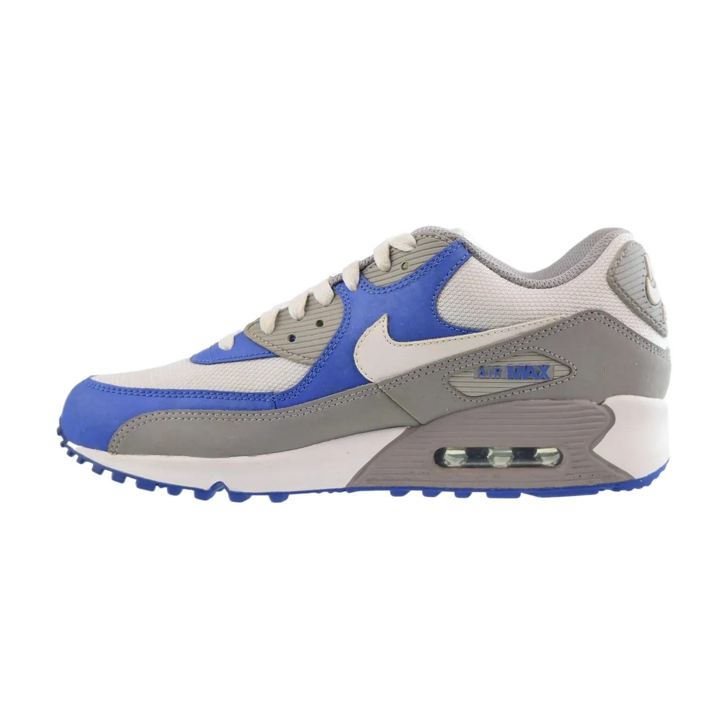 Knee support group runs Air Max 90 "Medium Grey-White-Varsity Royal"