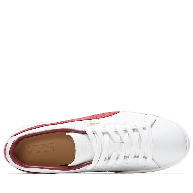 Energy Returning Heel Lightweight durability Puma Clyde Made In Italy - Puma White/Intense Red