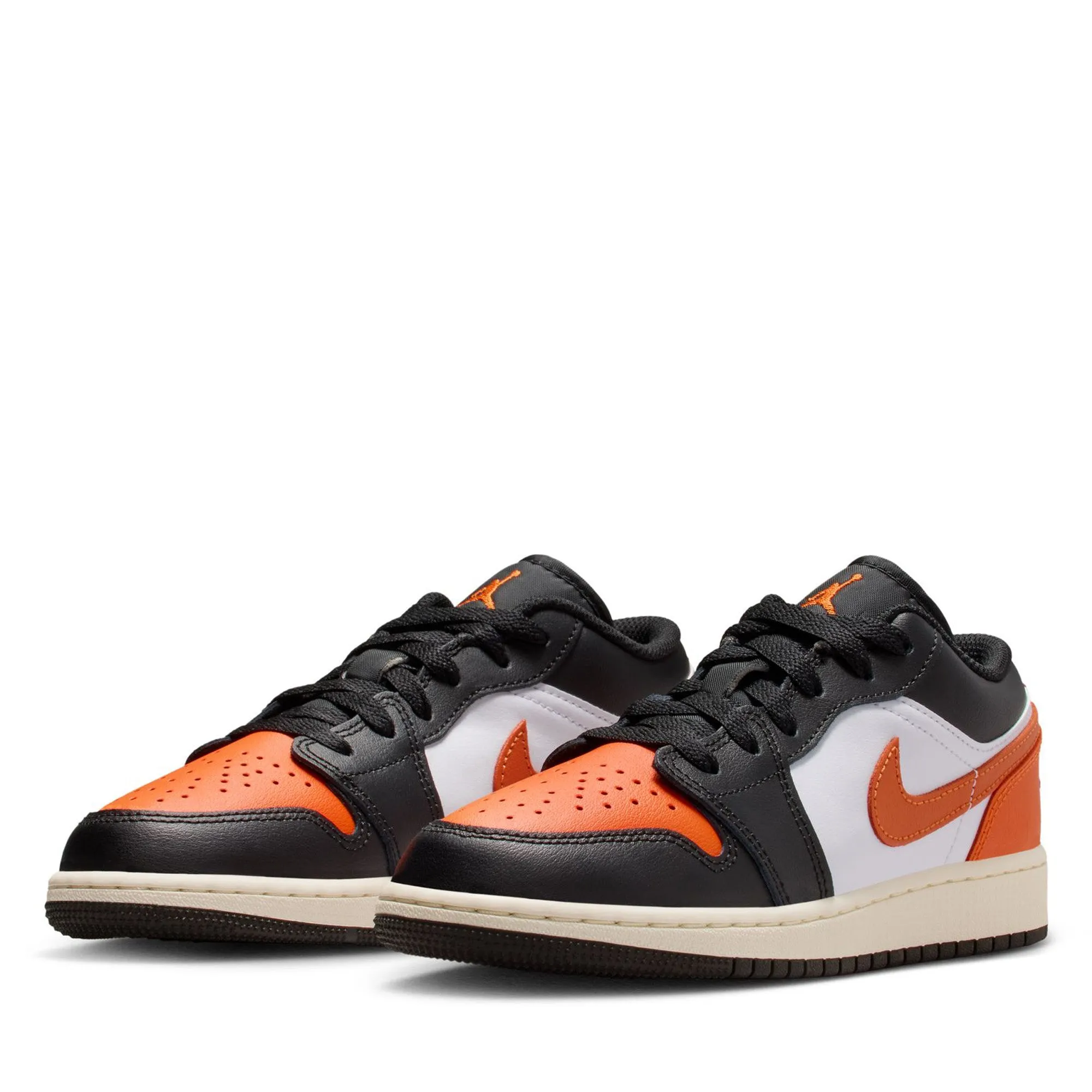 Air Jordan 1 Low (GS) - Black/Starfish Thermal Regulating Fabric