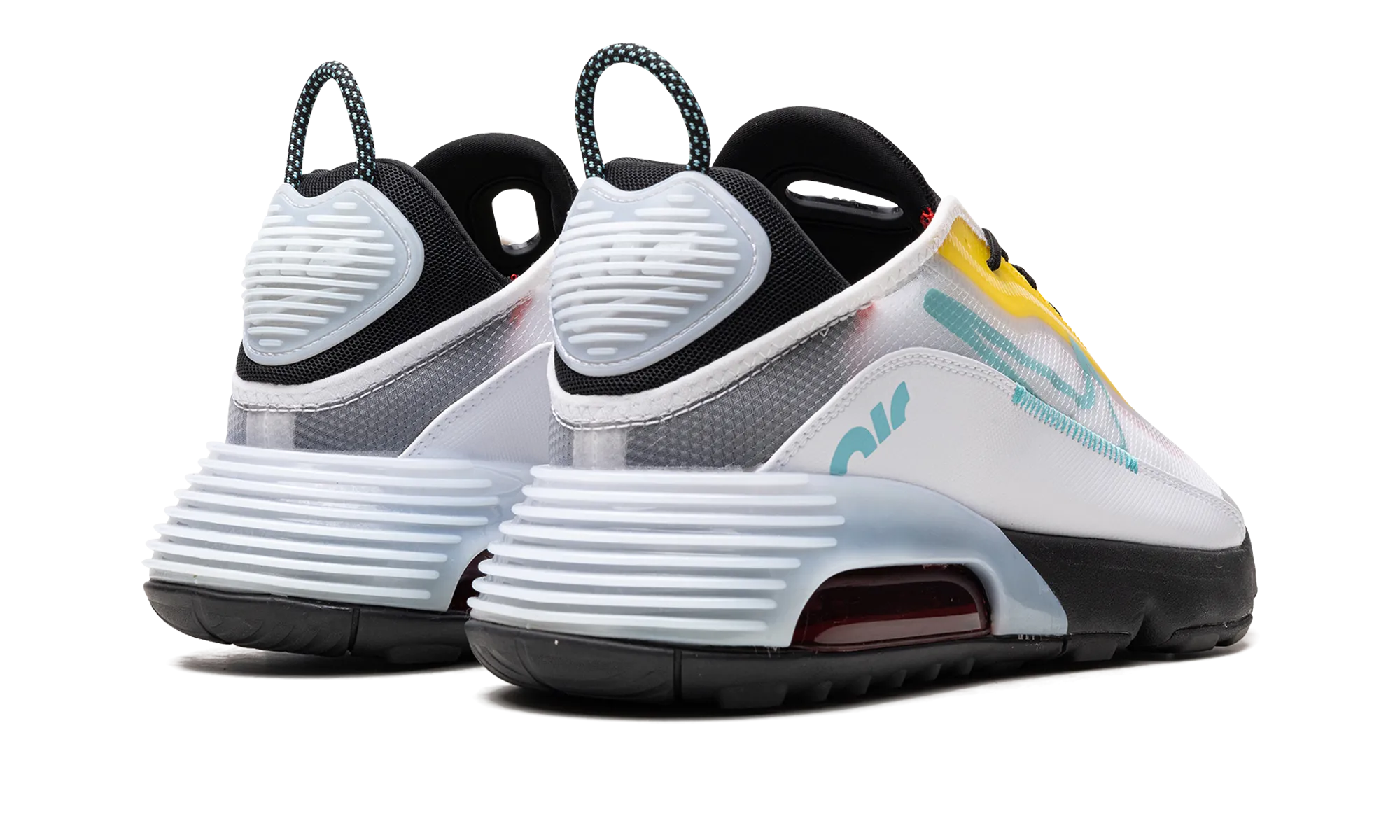 Air Max 2090 "White Speed Yellow Bleached Aqua" non - stretchy upper shoes