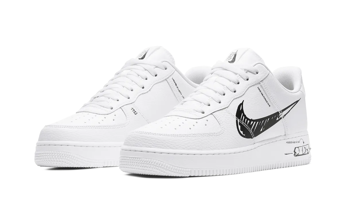 Air Force 1 Low "Sketch Pack - Black" All Purpose Wear Hard Support