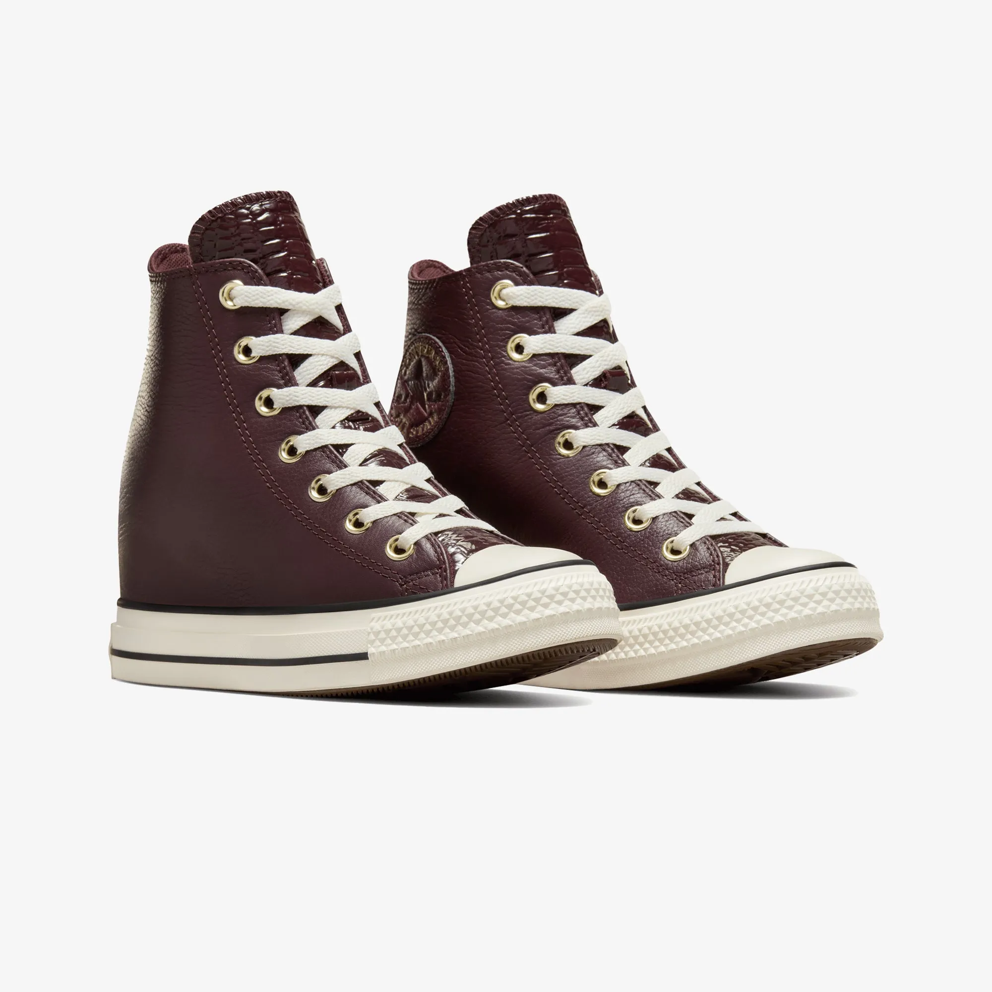 Converse | CHUCK TAYLOR ALL STAR CLASSIC WEDGE LEATHER { BROWN Vented Air Channels
