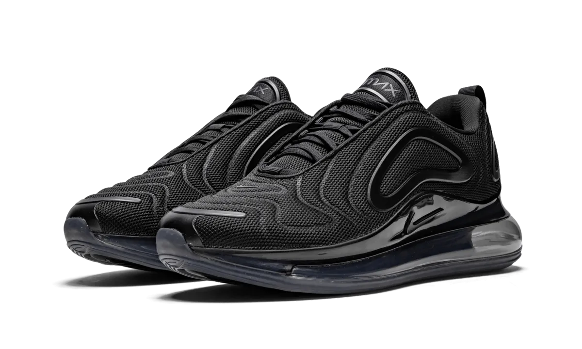 team sports shoes logo - rhinestoned shoes Air Max 720 GS "Triple Black"