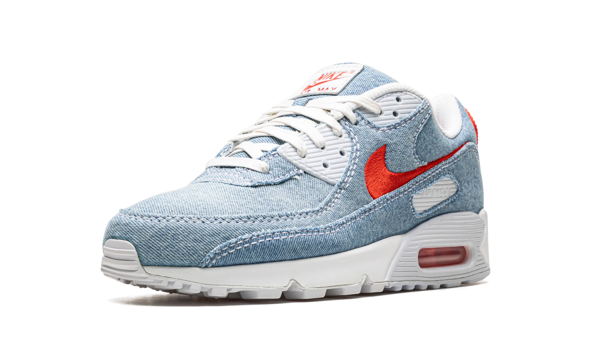 Supportive straps appliqued running option Air Max 90 "Light Wash Denim"