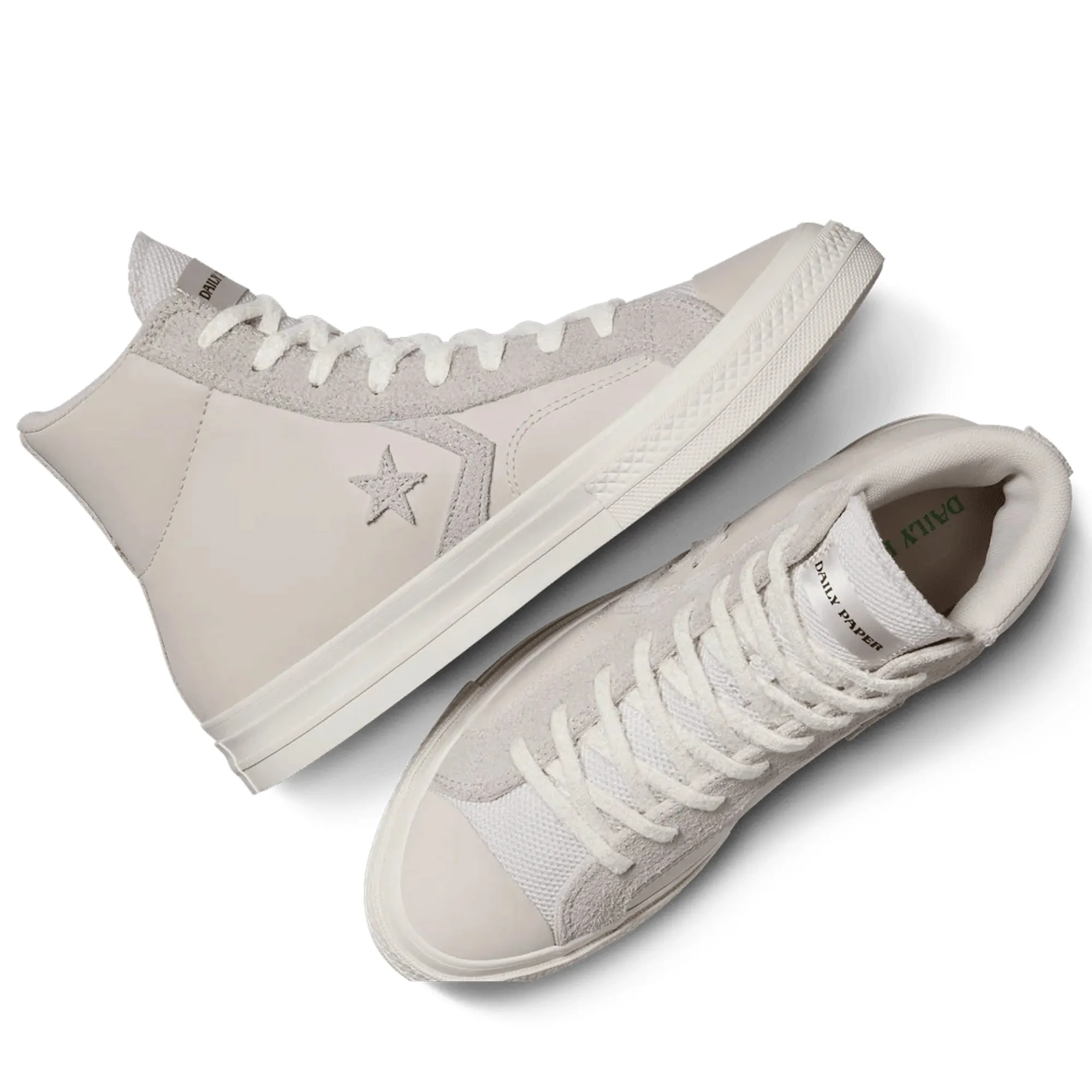 Daily Paper x Converse Star Player 76 Hi - White Sand/Egret synthetic leather