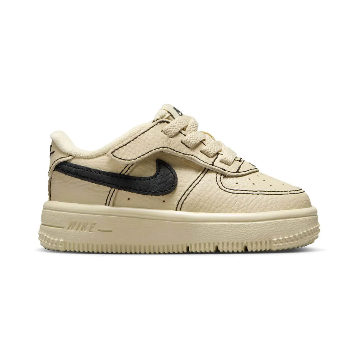 Nike Force 1 Low LV8 EasyOn 'Light Khaki & Black' Baby/Toddler Shoes Move Swiftly Running   Ready