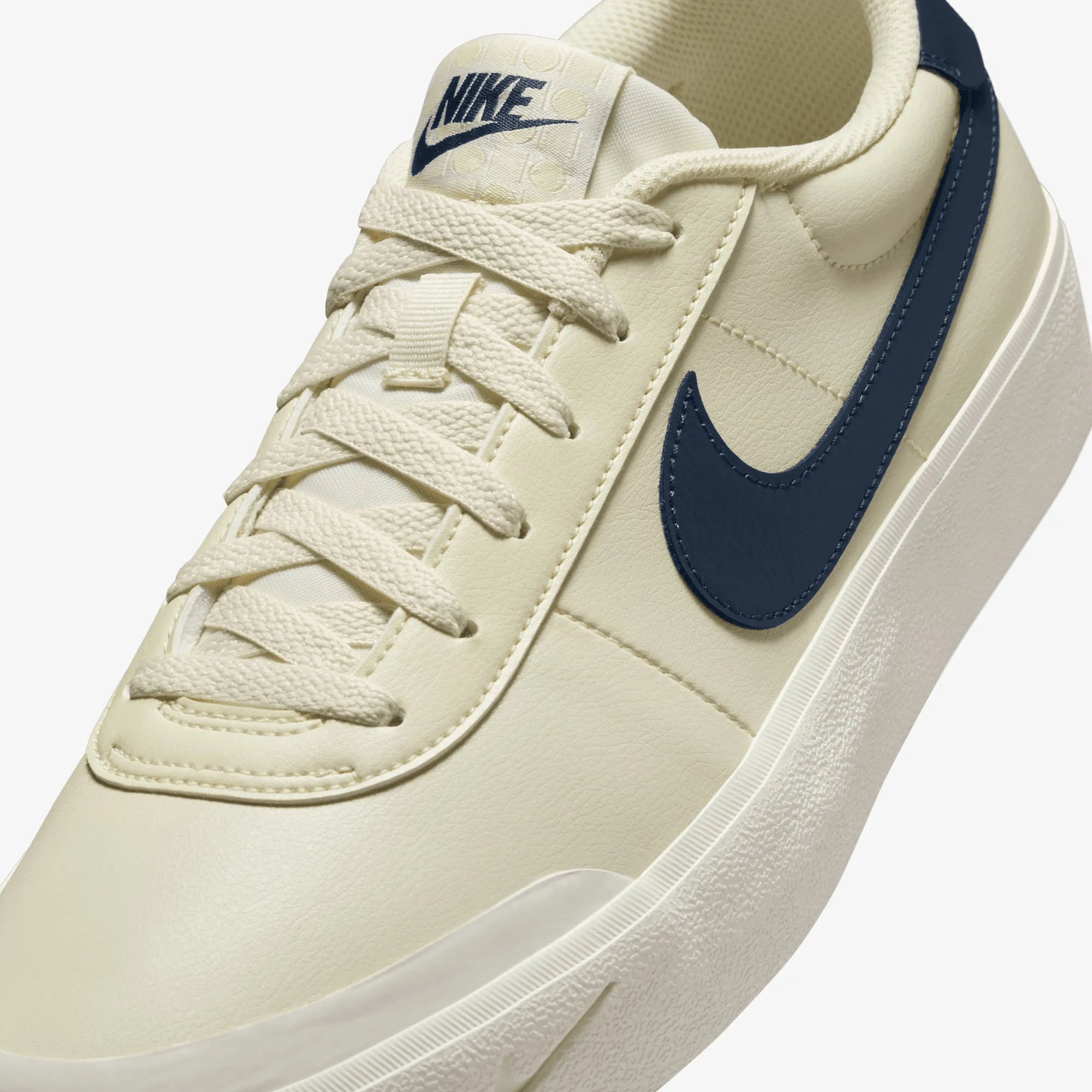 Nike | COURT SHOT { COCONUT MILK/MIDNIGHT NAVY-SAIL Abrasion Resistant Mesh Retro