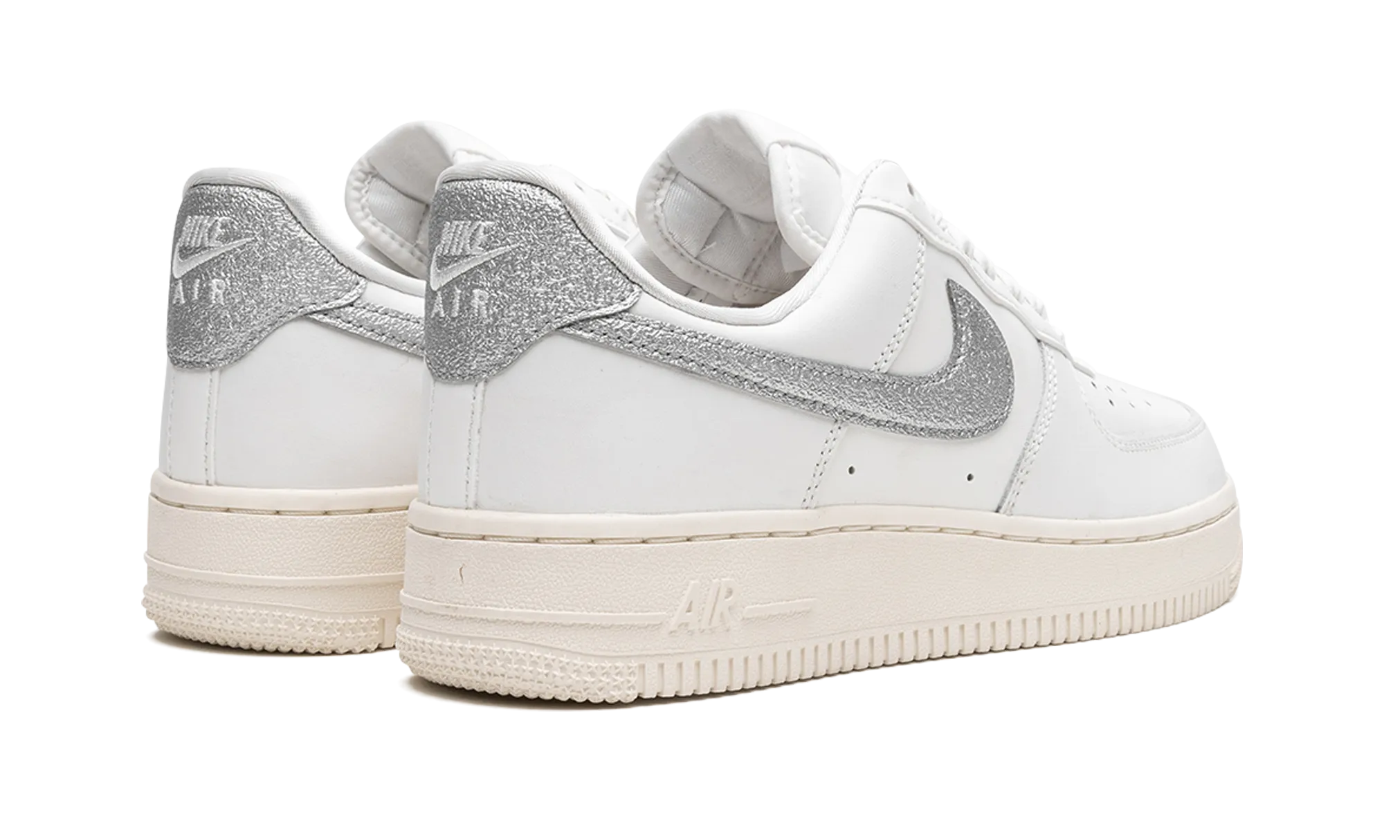 AIR FORCE 1 '07 MNS WMNS "Summit White Sail White Metallic Silver" Custom Fit Max Grip