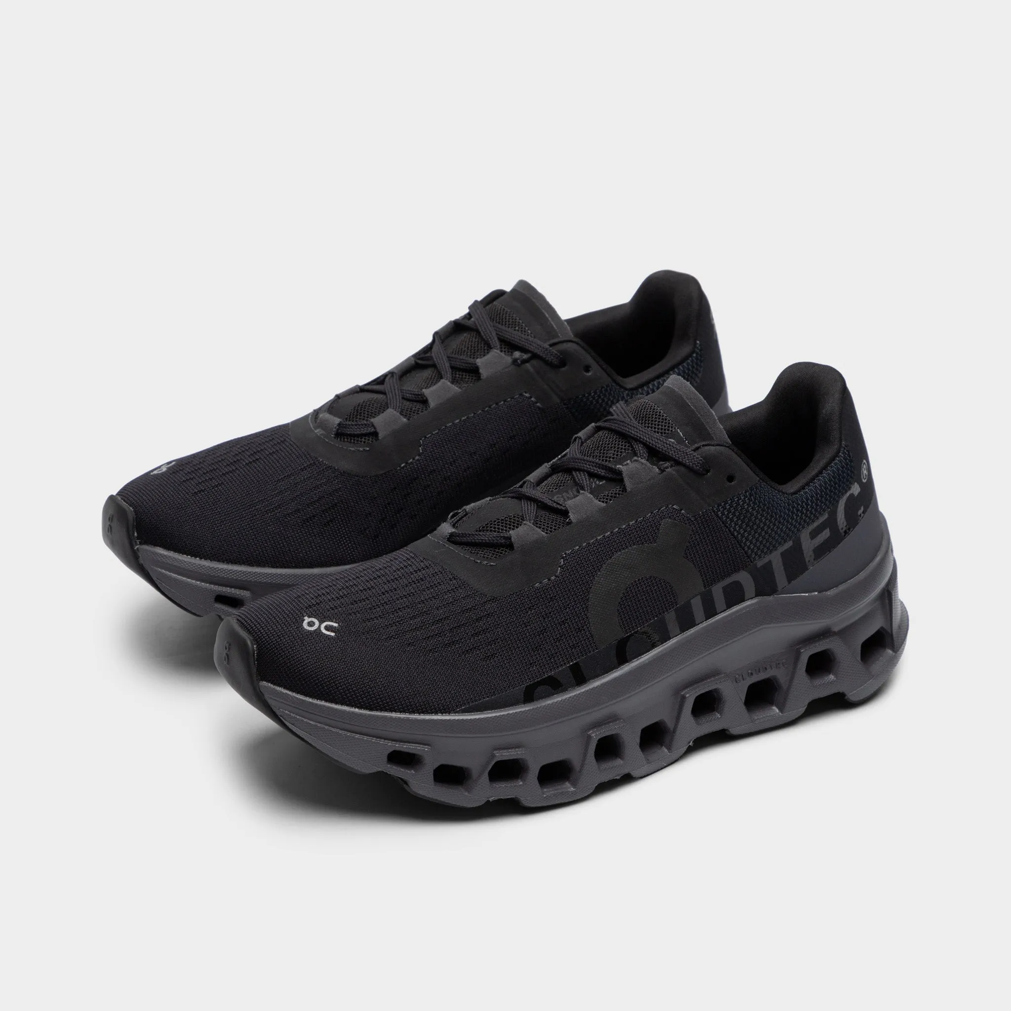 On Women's Cloudmonster Black / Magnet synthetic leather